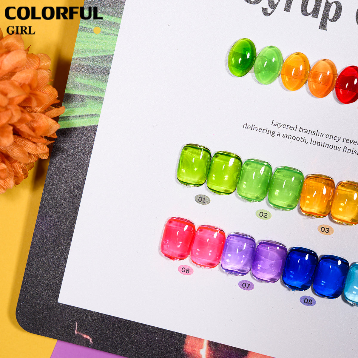 COLORFUL GIRL Top Coat เรืองแสง｜1 ขวดใช้ได้กับทุกสี｜ ขนาด 12 มล.