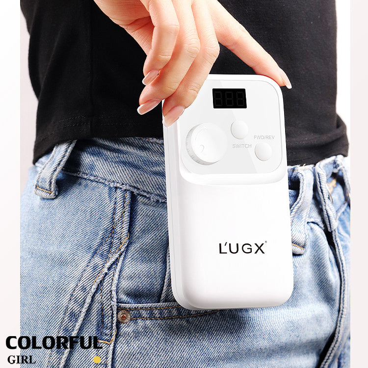 รุ่นใหม่ Gen 2 เครื่องเจียเล็บ LUGX LG-602S ✨ สีใหม่ล่าสุด ขาว / ชมพู / ม่วง รอบหมุนสูงสุด 35,000 RPM แบตเตอรี่ 2200mAh แรงบิดสูง ใช้งานไร้สาย 💅