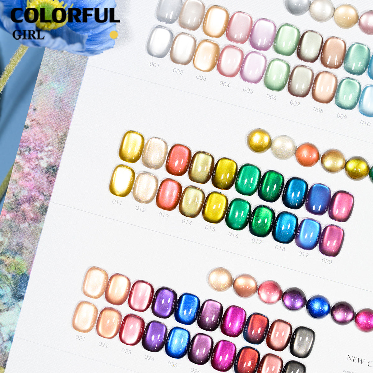 MILAN 40สี เจลแคทอาย + สีเจลแคทอายเนื้อซาติน ฟรีชาร์ทสี