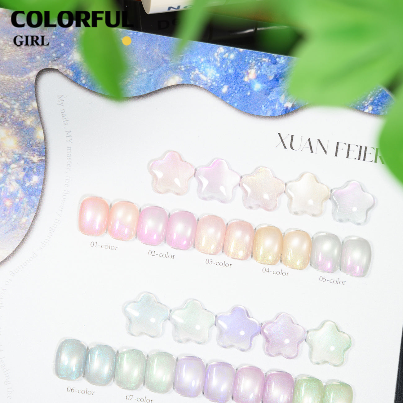 XUANFEIER เจลแคทอายออโรร่าลูกกวาด 15 สี + สีเจลกากเพชรวิ้งแน่น + สีเจลกลิตเตอร์ ฟีลกาแล็กซี่สุดละมุน เล่นแสงไหลลื่น✨ แคทอายมุกใสแบบน้ำแข็ง ช่วยขับผิว เพิ่มลุคหวานละมุนดูมีออร่า (ทามาให้แล้ว พร้อมใช้งาน)