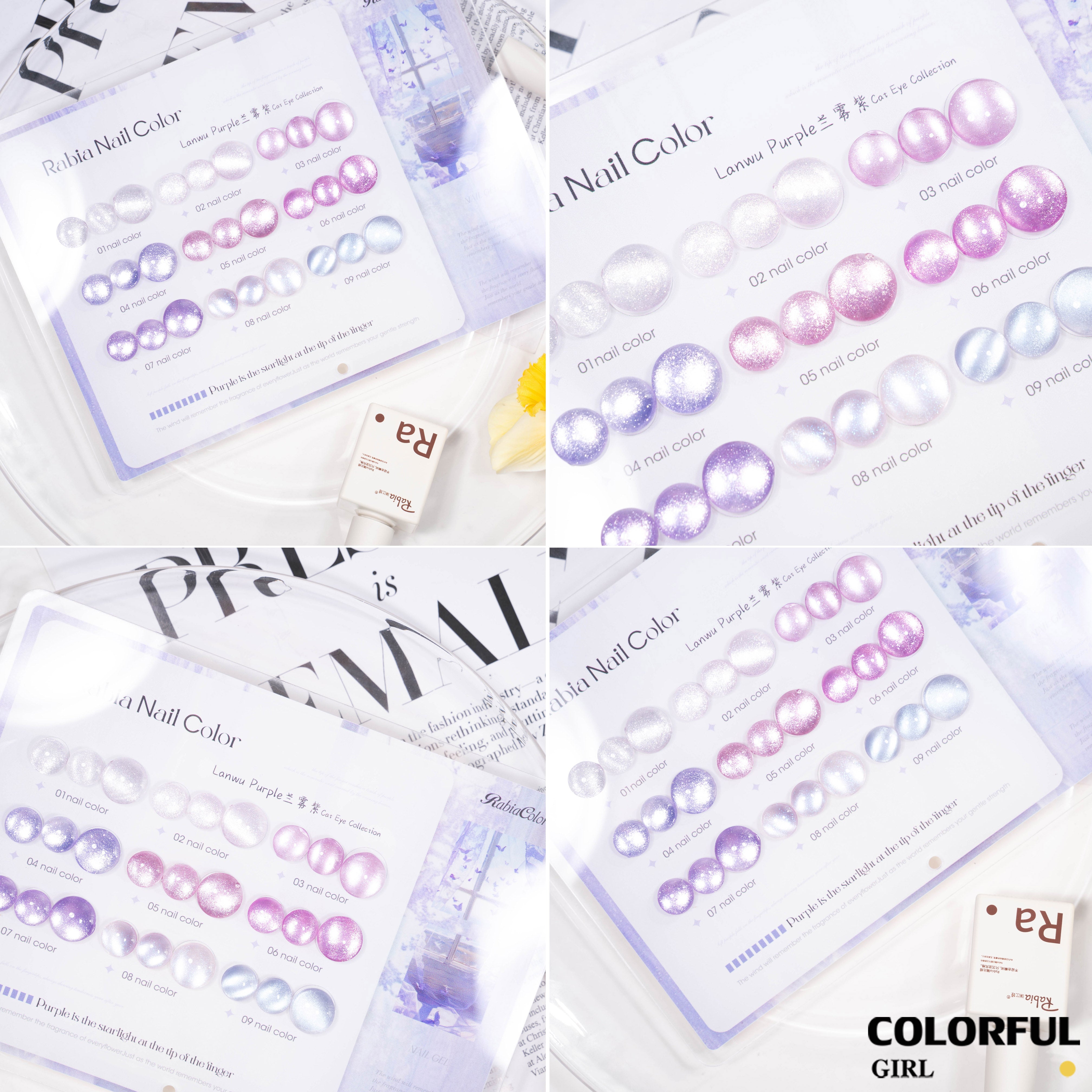 【พร้อมส่ง】Rabia  สีเจลแคทอาย 9 สี ✨｜เซ็ตใหม่ โทนสีสวยละมุน｜เอฟเฟกต์ประกายแสงเล่นมิติ｜แสงวิบวับดุจประกายดาว｜แถมชาร์ทสีพร้อมโชว์สีสวย ๆ｜ทามาให้แล้ว พร้อมใช้งาน 💅
