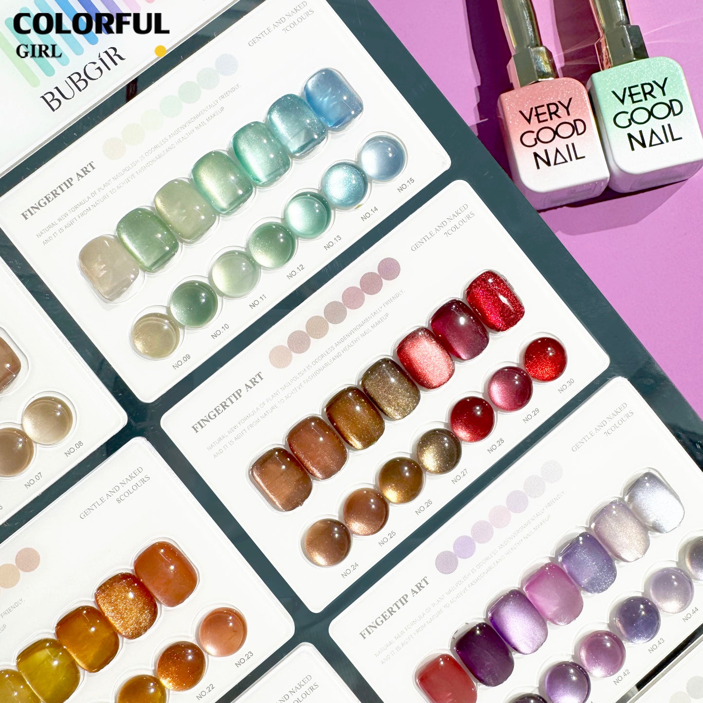 พร้อมส่ง  VERY GOOD 60 สี สีเจลแคทอายเนื้อซาติน+สีเจลแคทอาย 60สี สีลูกแก้ว ฟรีชาร์ทสี มาใหม่ สีขวดตรงกับสีในชาร์ท