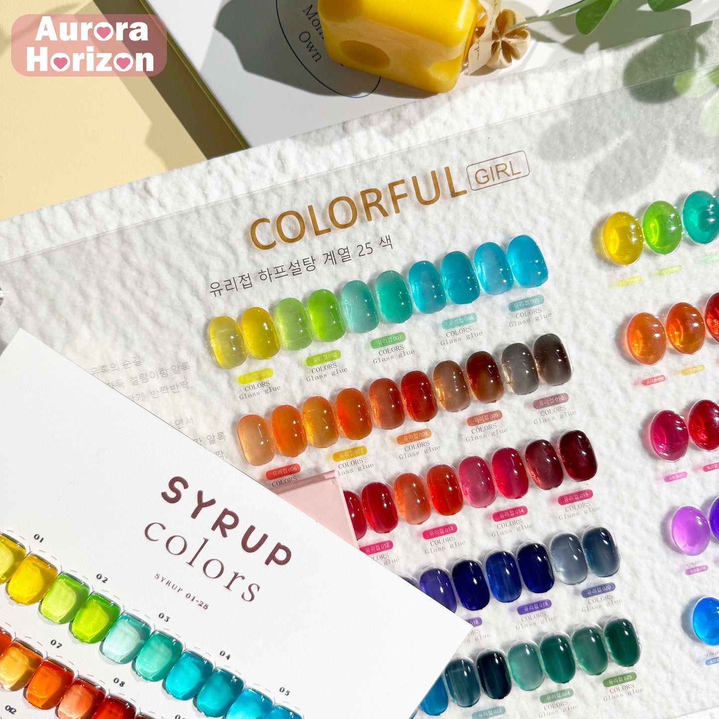 สีเจลไซรัป 25 สี COLORFUL GIRL สีลูกกวาด โทนสีสะอาด ดูสบายตา ฟรีชาร์ทสี