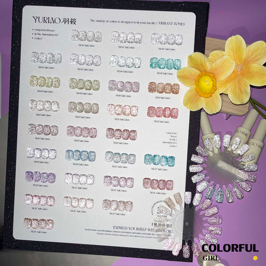 【พร้อมส่ง】YURIAO30สี   สีเจลแฟลช  สีทาเล็บเจล 20สี(YURIAO30) สีเจล30สี สีเจลแฟลช   แถม ชาร์ทสี