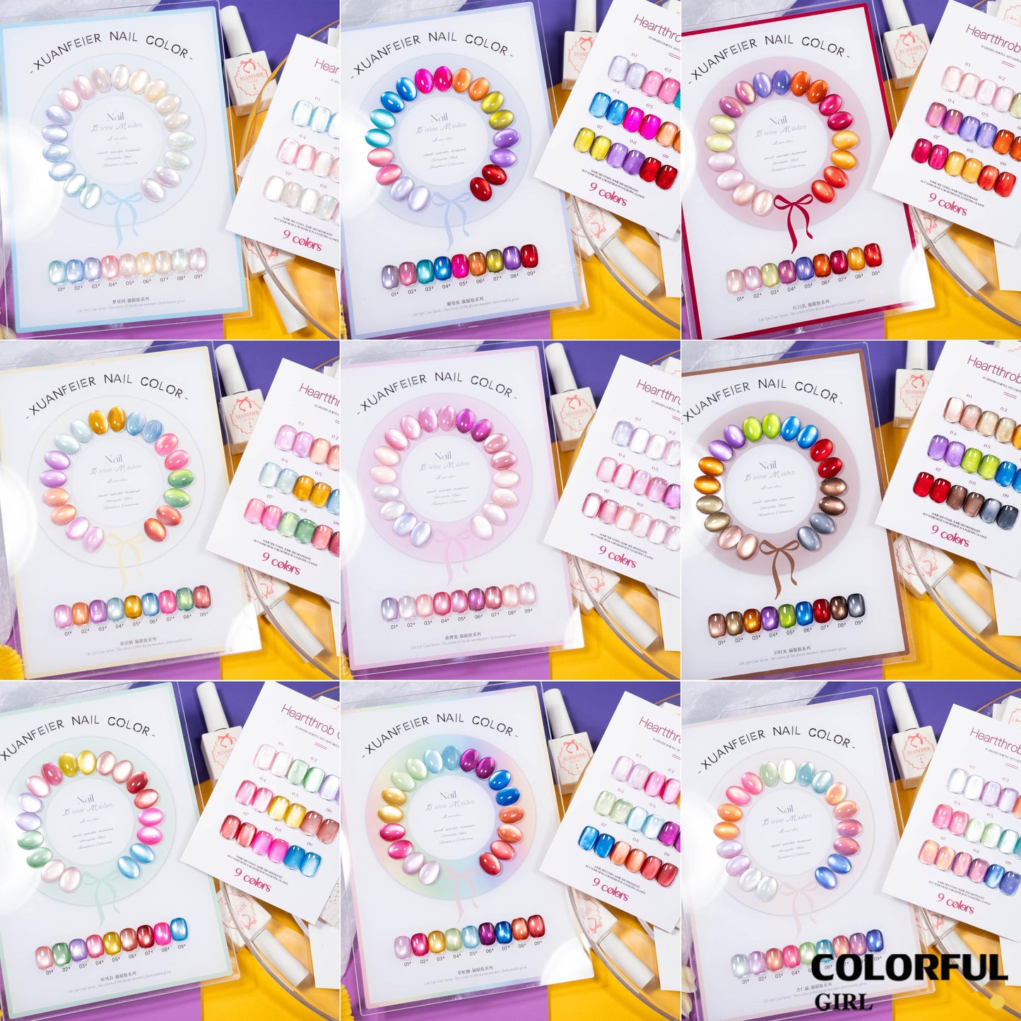 【พร้อมส่ง】XUANFEIER สีเจลแคทอาย 9 สี ✨｜เซ็ตใหม่ โทนสีสวยละมุน｜เอฟเฟกต์ประกายแสงเล่นมิติ｜แสงวิบวับดุจประกายดาว｜แถมชาร์ทสีพร้อมโชว์สีสวย ๆ｜ทามาให้แล้ว พร้อมใช้งาน 💅