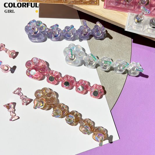 【พร้อมส่ง】ชั้นวางเล็บปลอม แบบแม่เหล็ก สําหรับตกแต่งเล็บออโรร่า กาวดินน้ำมันติดแท่นทำเล็บปลอม