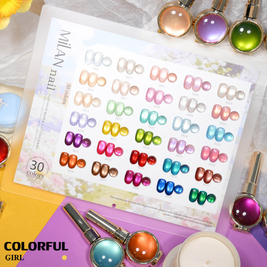 เจลเล็บ MILAN Cat Eye 30 สี | เจลแม่เหล็กตาแมว เนื้อซาติน | สีชัด ติดทนนาน | สร้างเอฟเฟกต์แสงได้ทันที | สำหรับงานเล็บมืออาชีพ (พร้อมใช้งาน) ขับผิว ดูดีทุกวัน ใช้ได้ทุกโอกาส (พร้อมใช้งาน) ✨