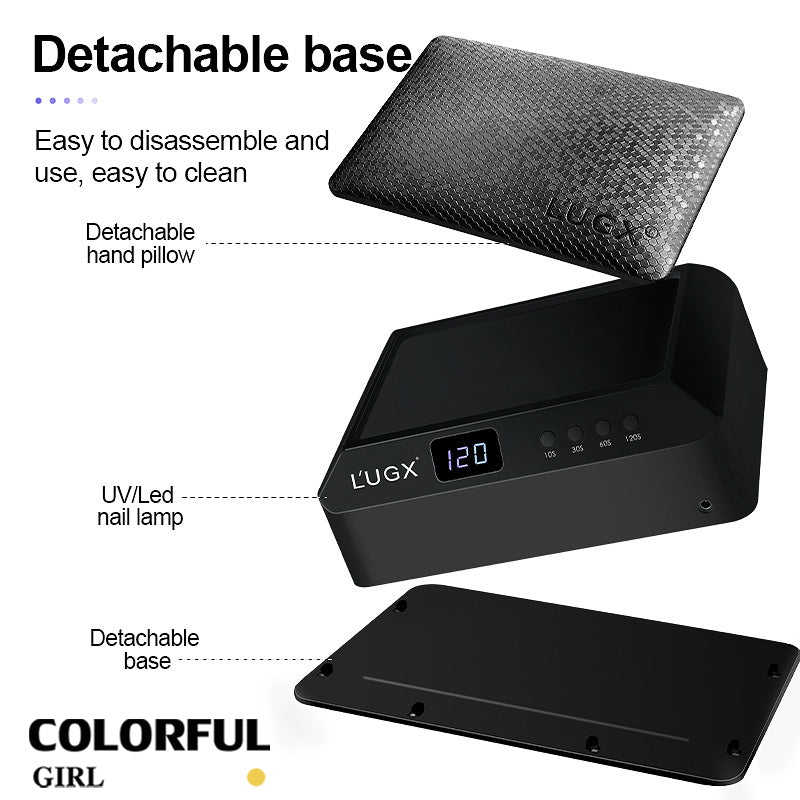 L'UGX  เครื่องอบเล็บเจล 72 วัตต์ รุ่นLG-205 รุ่น มีเบาะรองมือในตัว  (ถอดถาดได้)