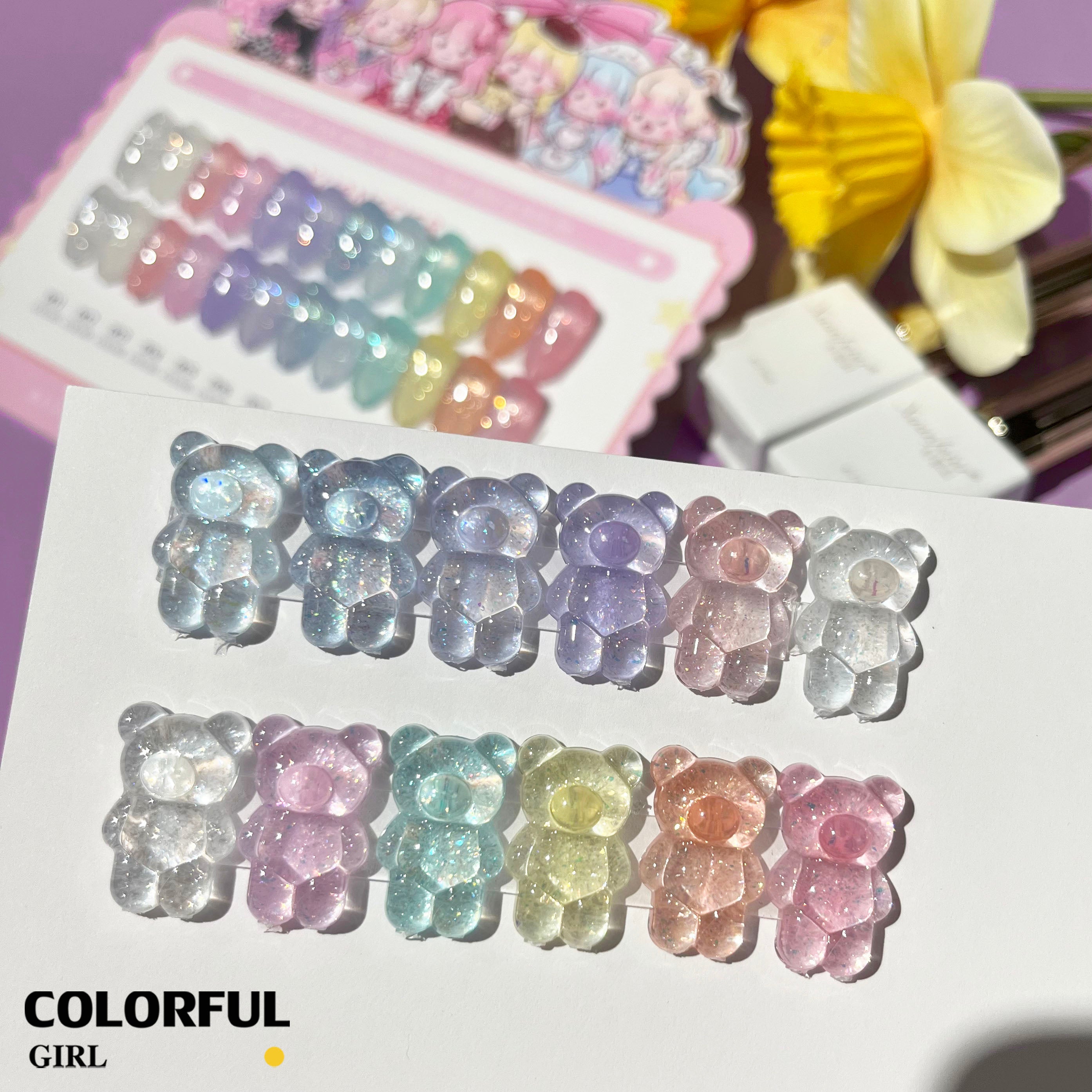 XUANFEIER สีเจลแฟลช 12 สี  แถมฟรีชาร์ทสี