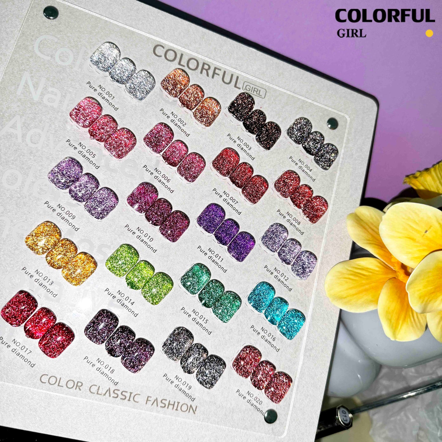 Colorful Girl สีเจลแฟลช 20 สี✨  สีแน่น ติดทนนาน แถมฟรีชาร์ทสี 🎨