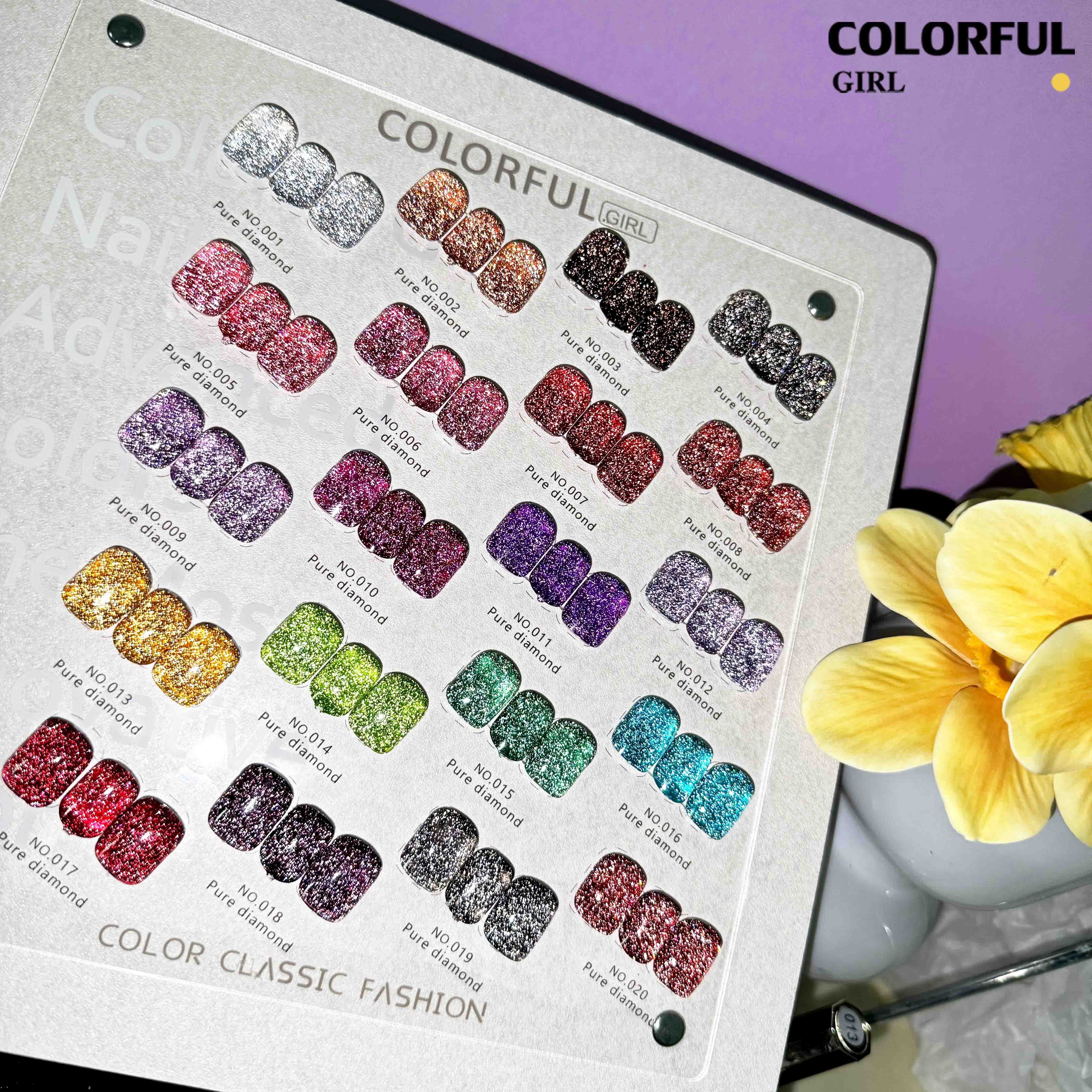Colorful Girl สีเจลแฟลช 20 สี✨  สีแน่น ติดทนนาน แถมฟรีชาร์ทสี 🎨