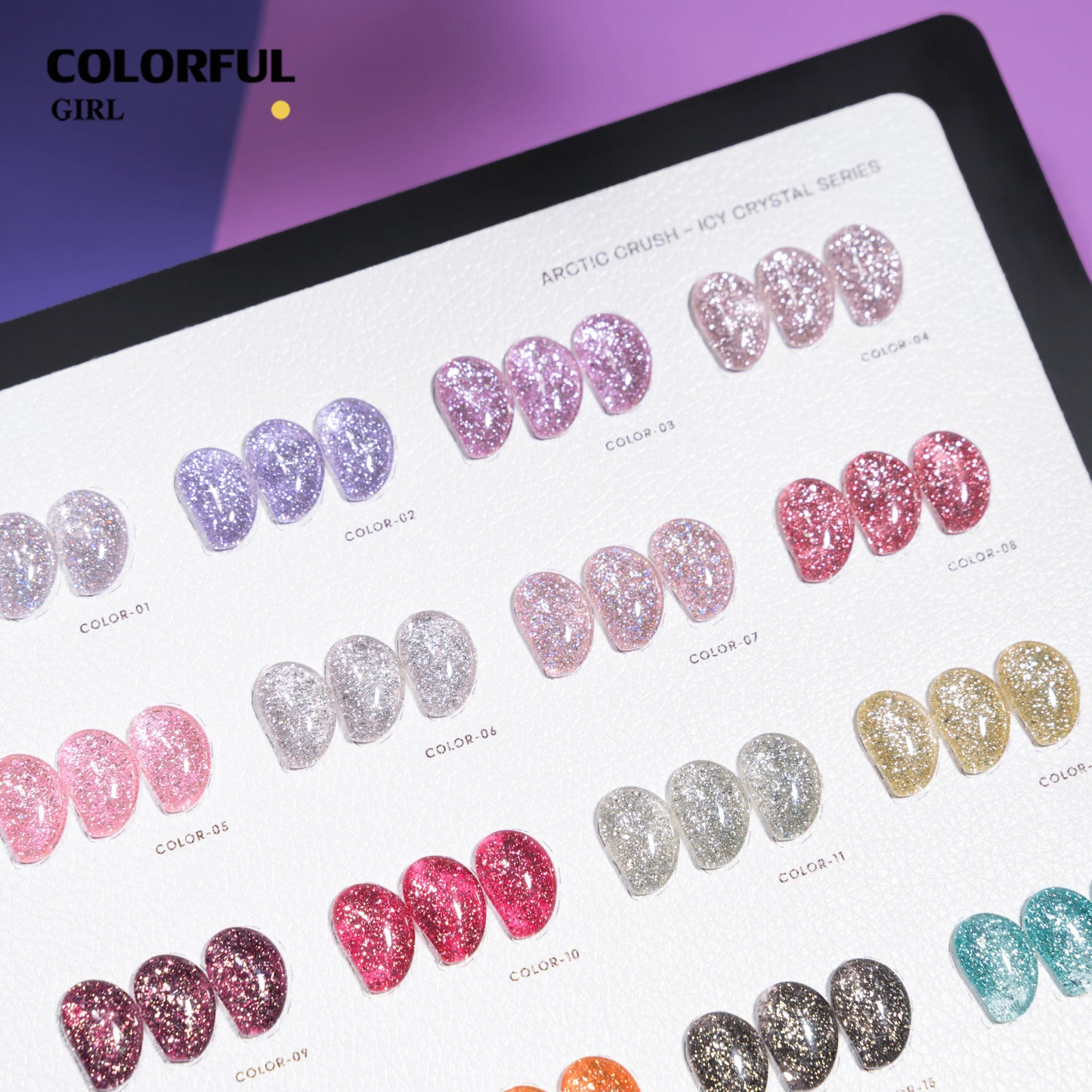 COLORFUL GIRL  เจลแฟลชโอปอล เจลโอปอลกลิตเตอร์แฟลช วิ้งระยิบแบบเพชร 20 สี แถมชาร์ทสีฟรี