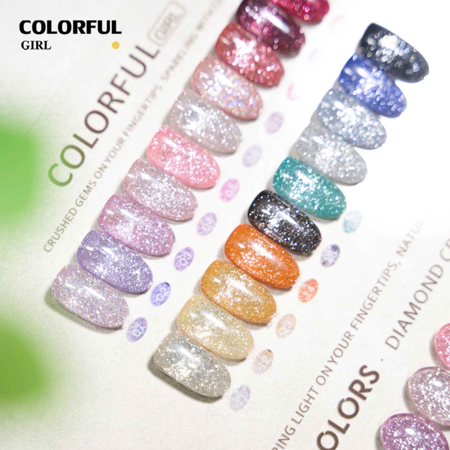 COLORFUL GIRL เจลแฟลชโอปอล 20 สี ✨ วิ้งระยิบระยับ ฟรีชาร์ทสี