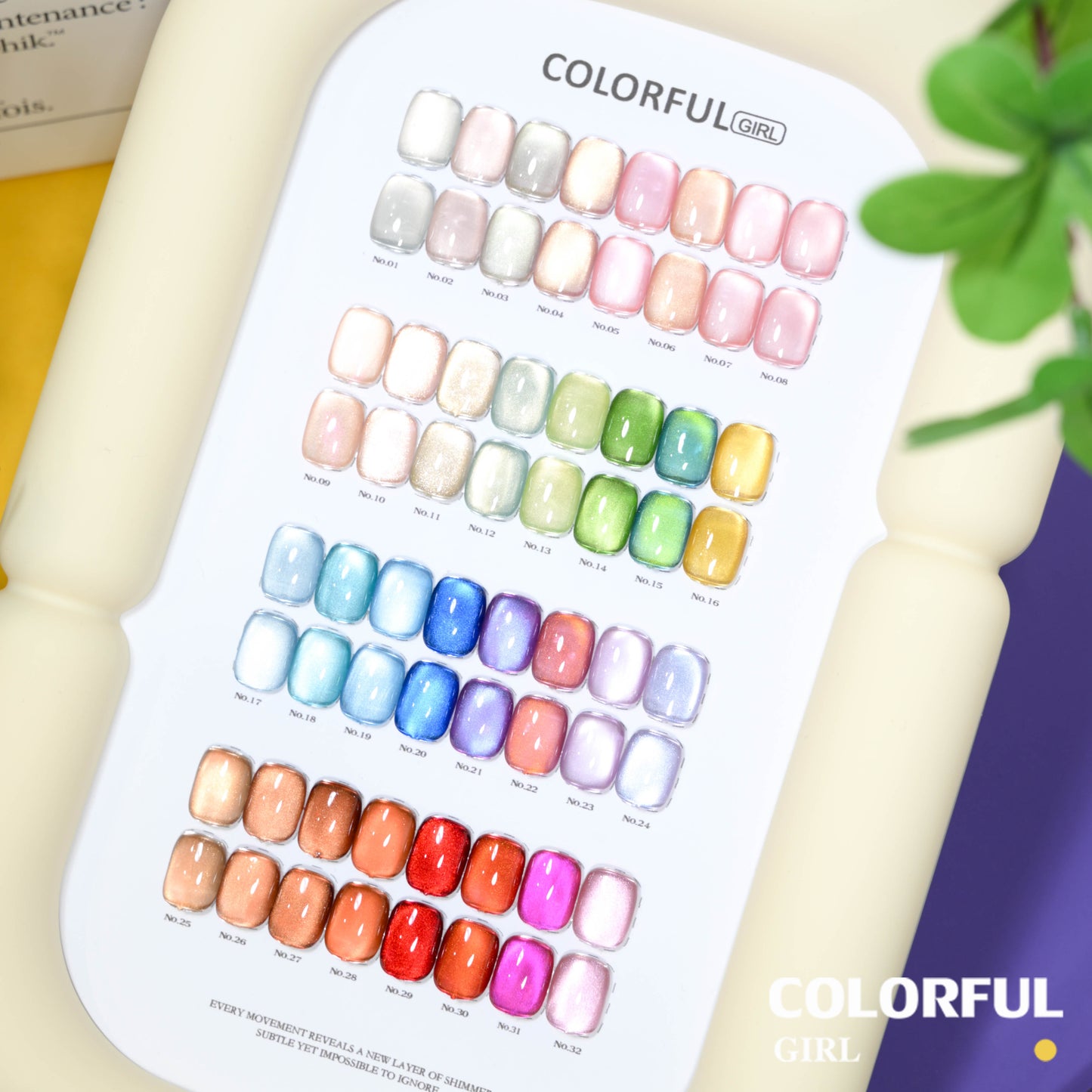 COLORFUL GIRL สีเจลแคทอายเนื้อซาติน + สีเจลแคทอาย 32 สี ✨ ฟีลน้ำใสแบบลูกแก้ว｜เล่นแสงเหมือนดาว｜โทนสีหรูดูแพง (ทามาให้แล้ว พร้อมใช้งาน) 💅