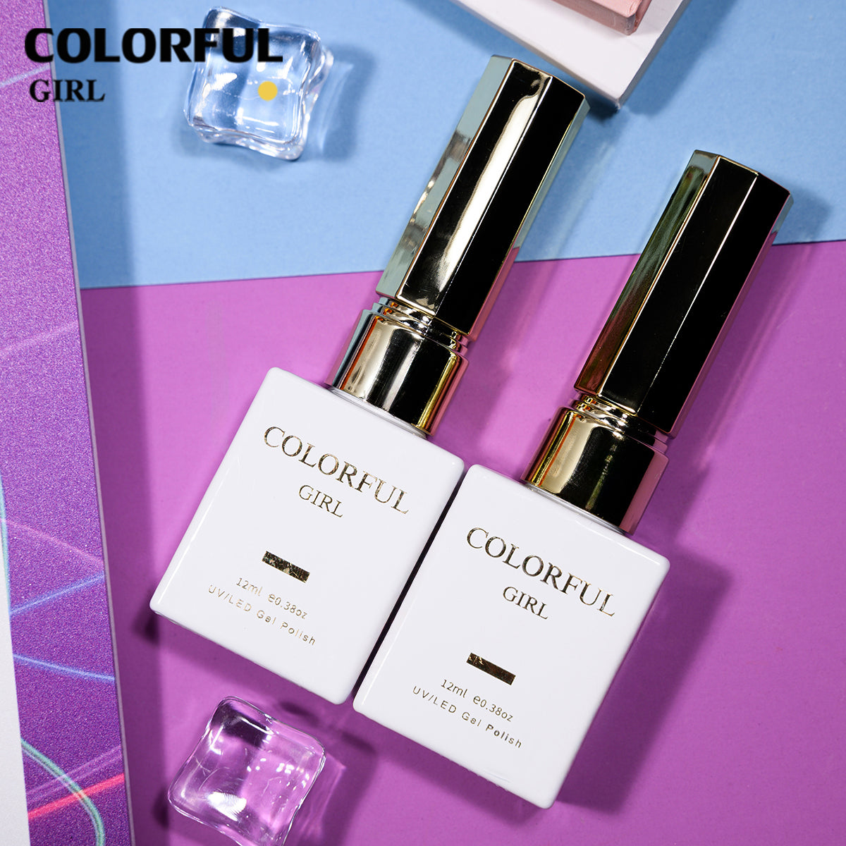 COLORFUL GIRL Top Coat เรืองแสง｜1 ขวดใช้ได้กับทุกสี｜ ขนาด 12 มล. / สีแฟลช