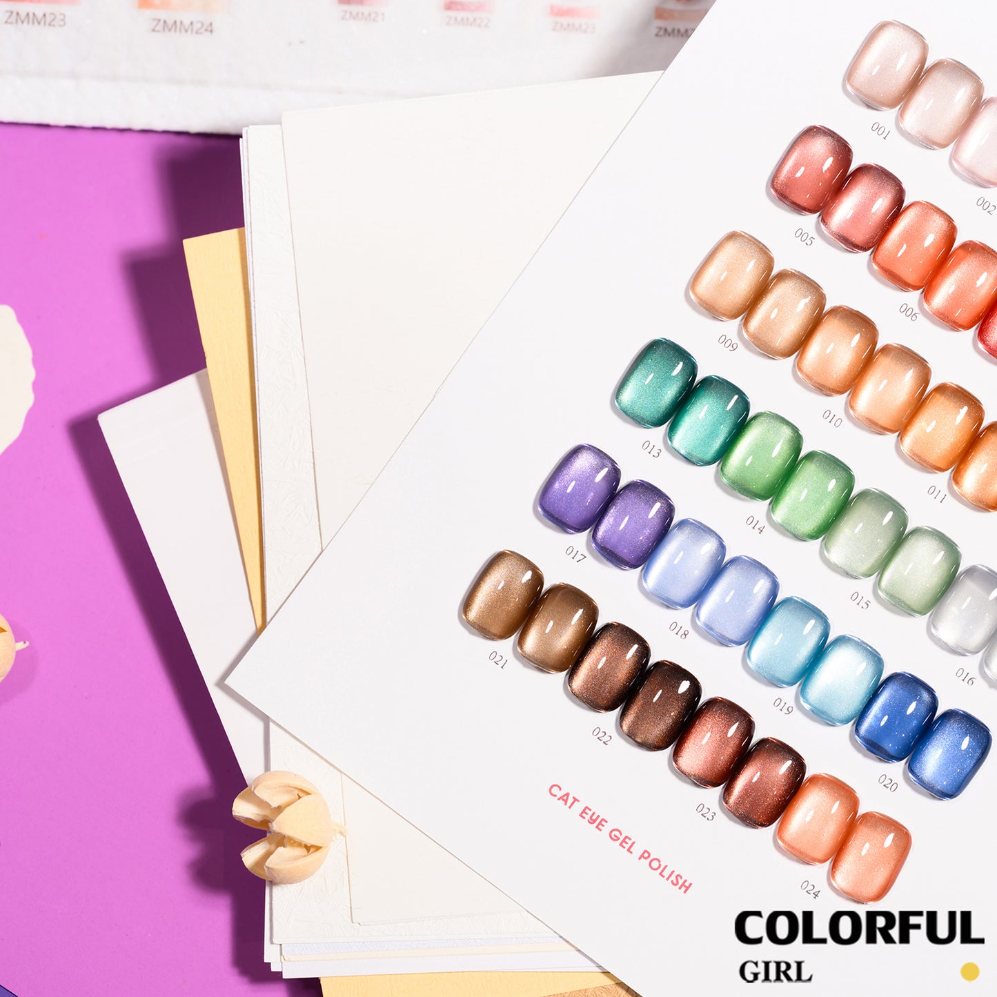 【HOT! พร้อมส่ง】COLORFUL GIRL แคทอายซาติน 24สี🔥 สีเจลลูกแก้ววาวสวย จ่ายครั้งเดียวคุ้ม‼️ แถมชาร์ทสีฟรี   สีเจลแคทอายเนื้อซาติน สีเจลแคทอาย/ สีลูกแก้ว "
