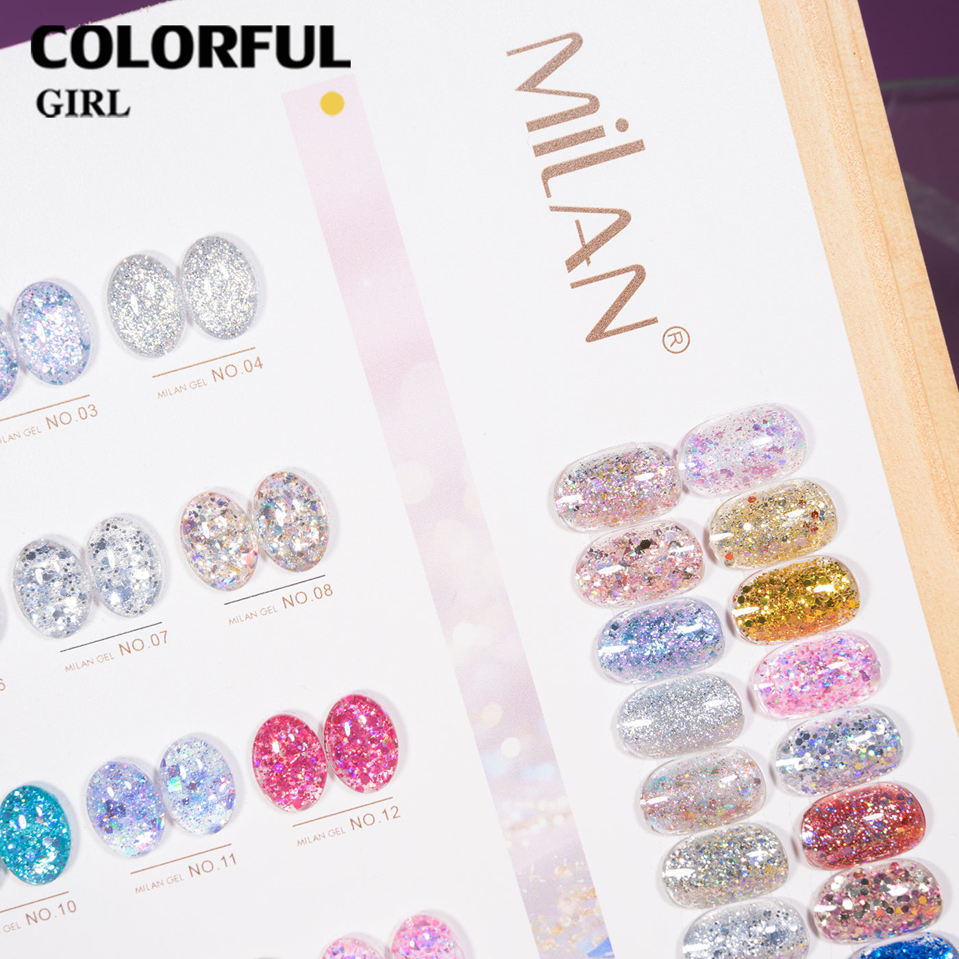 เจลเล็บ MILAN 24 สี | สีเจลกลิตเตอร์วิบวับจัดเต็ม | วิ้งกระแทกตา เล่นแสงสุดปัง | ทาแล้วดูแพงทันที 💎(ทามาให้แล้ว พร้อมใช้งาน) สีเจลกลิตเตอร์เนื้อแน่น |