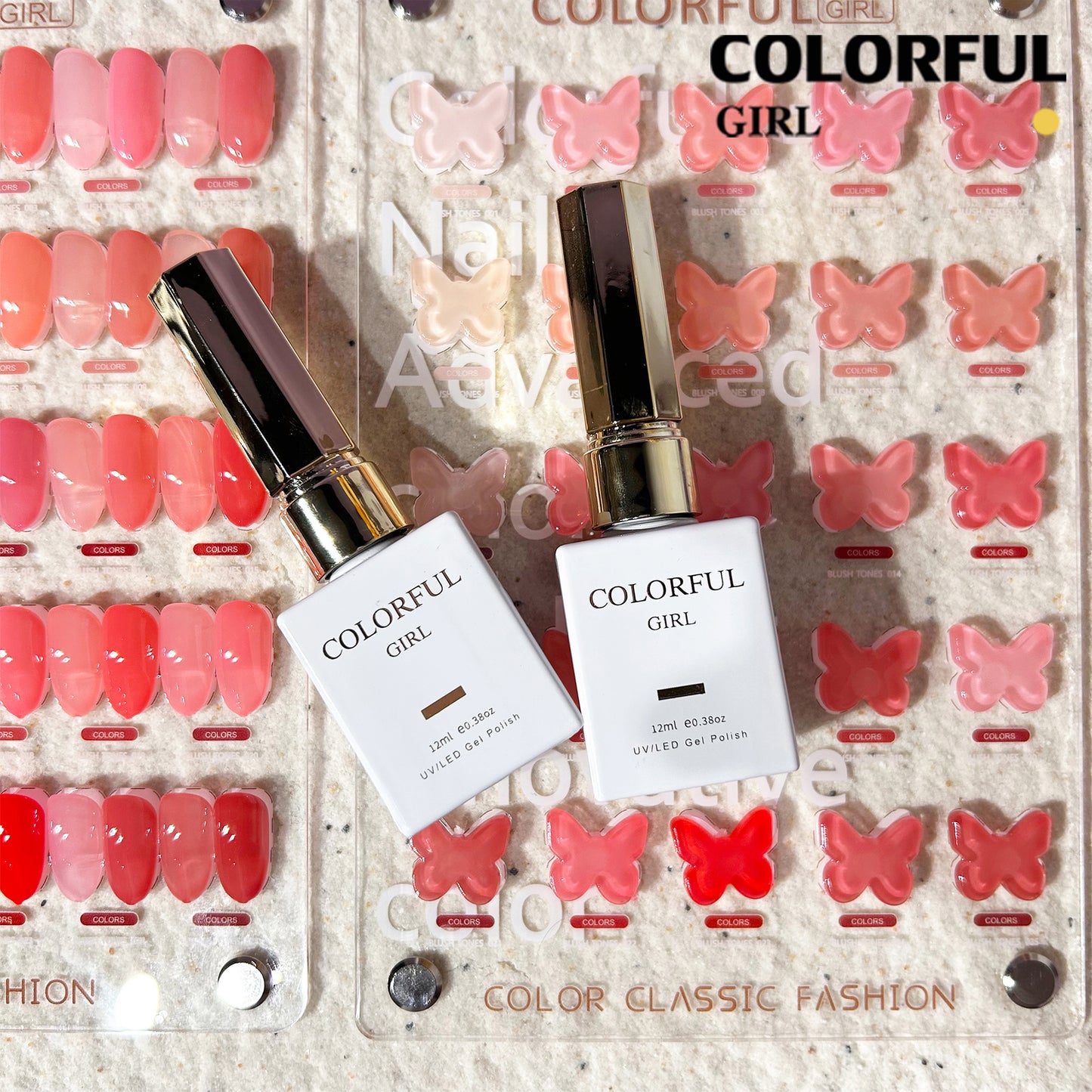 【พร้อมส่ง】COLORFUL GIRL เจลไซรัปรุ่นใหม่ 25 สี ฟรีชุดชาร์จ โทนชมพู Ice Peach สีสวยทาง่าย ไม่บาง แถมชาร์ทสีธรรมชาติคล้ายสีผิว พร้อมแถมชาร์ทสี สีธรรมชาติคล้ายสีผิว