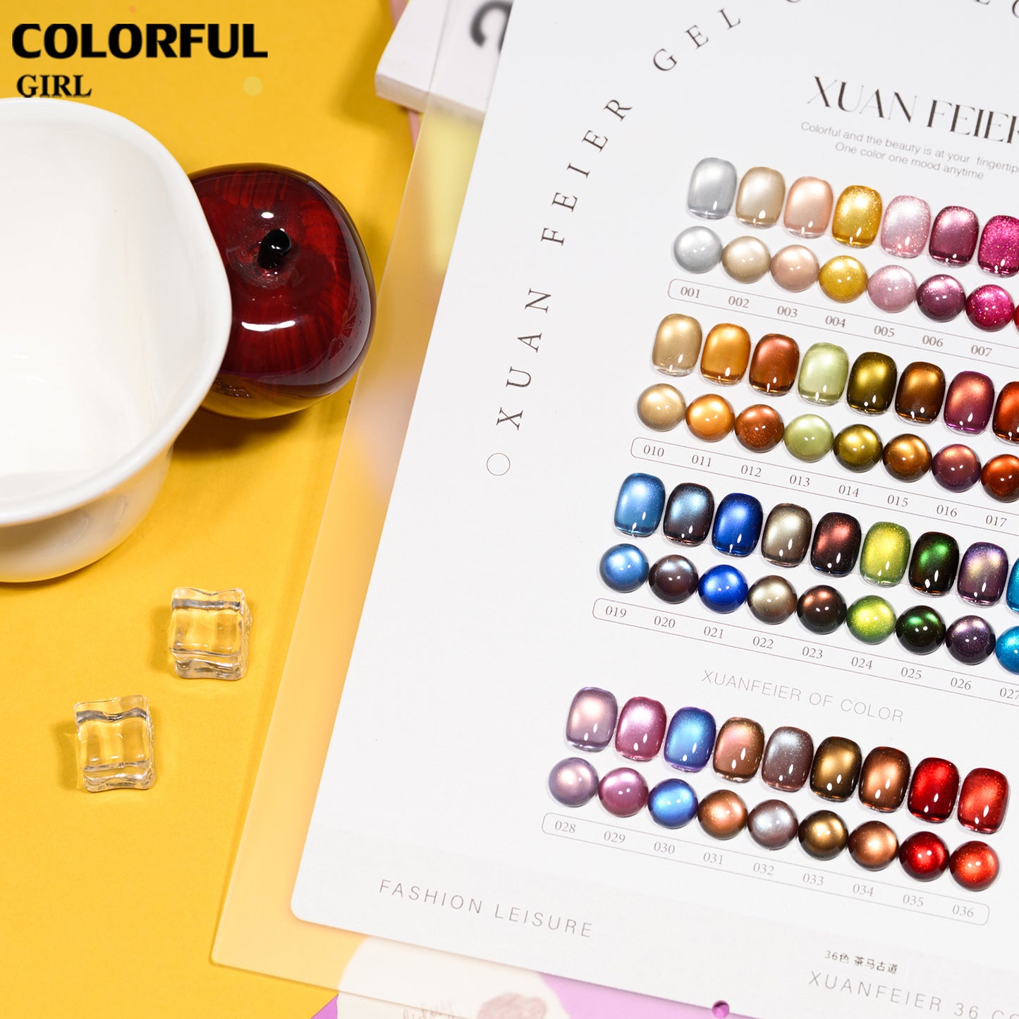 XUANFEIER 36 สี | แคทอาย เนื้อซาติน โทนอำพัน · ฟรีชาร์จสี