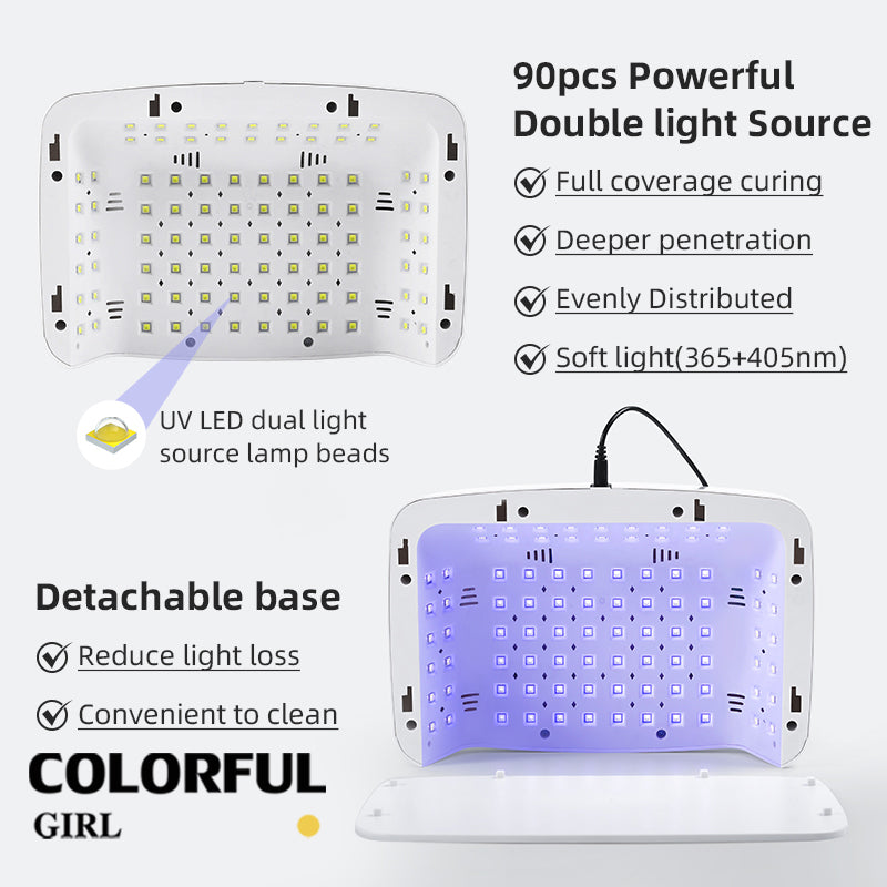 【พร้อมส่ง】SUN MATE90 เครื่องอบเล็บเจล เครื่องอบเล็บ UV LED 90 ดวง | อบไว แห้งเร็วทั่วทั้งมือ | ตั้งเวลา 4 ระดับ | ถอดฐานได้ | ใช้ได้ 2 มือ สะดวกสุดๆ 💎