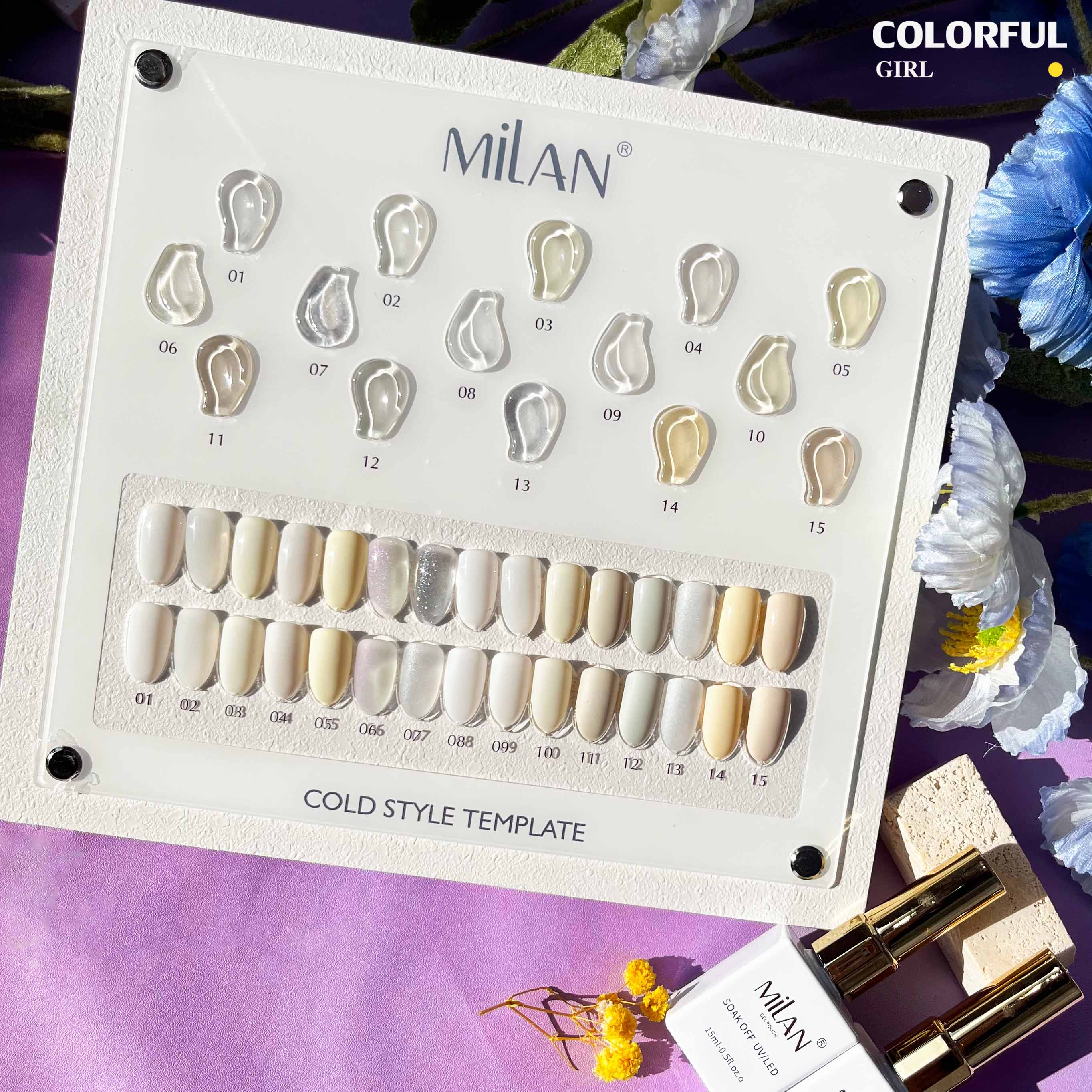 MILAN 15 สี โทนสีขาว Wedding Dress White สีขาว ละมุนเด่นสวย ตัวเนื้อแน่น ติดทนนาน ฟรีชาร์ทสี