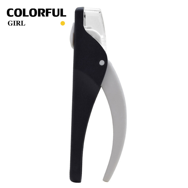 ✨พร้อมส่ง✨กรรไกรตัดเล็บปลอม สเตนเลส รูปตัว U สไตล์ฝรั่งเศส สําหรับตกแต่งเล็บ กรรไกรตัดเล็บปลอม มีกล่องเก็บเศษเล็บ วัดขนาดเล็บได้