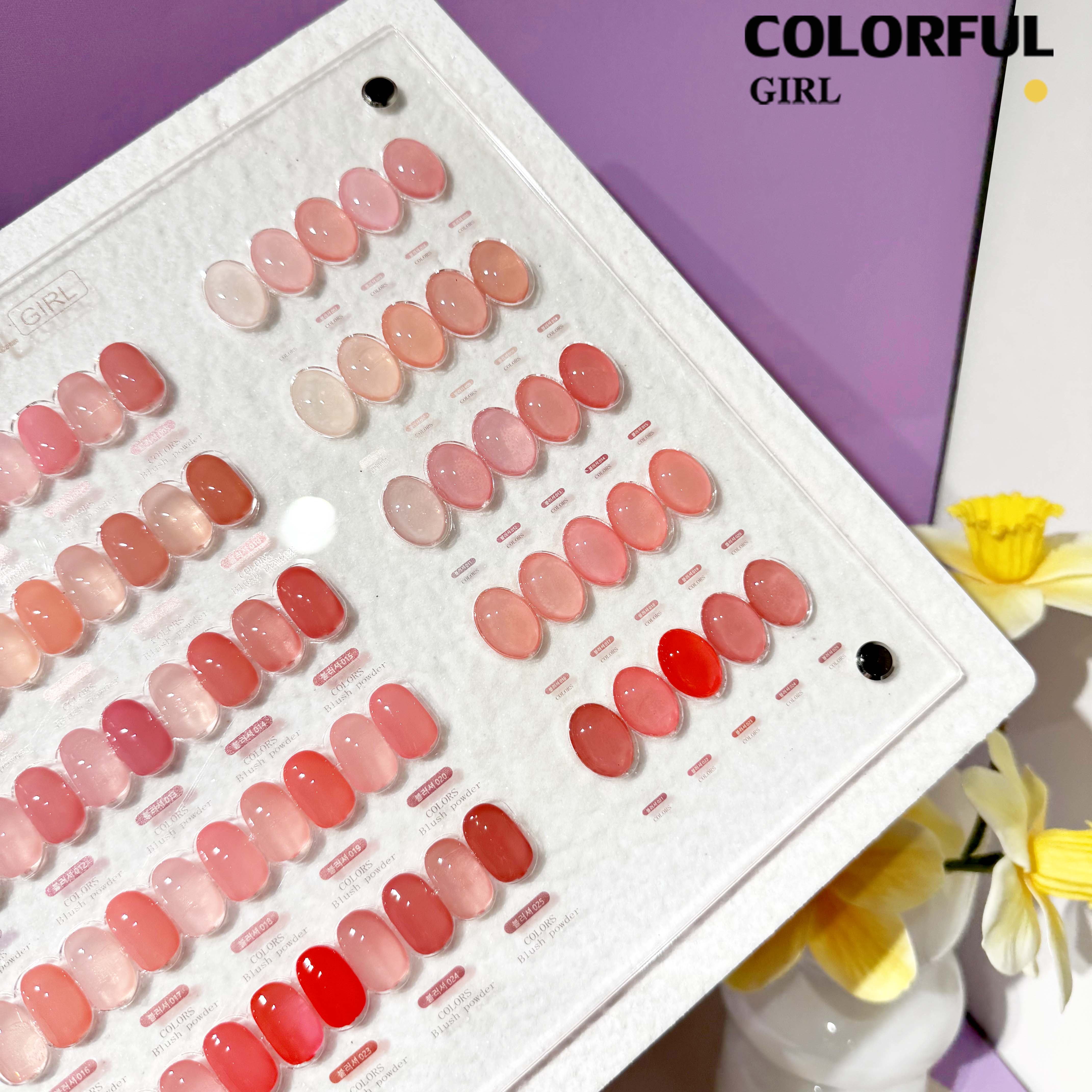 COLORFUL GIRL เจลไซรัป 25 สี โทนชมพู Ice Peac ฟรีชาร์จสี