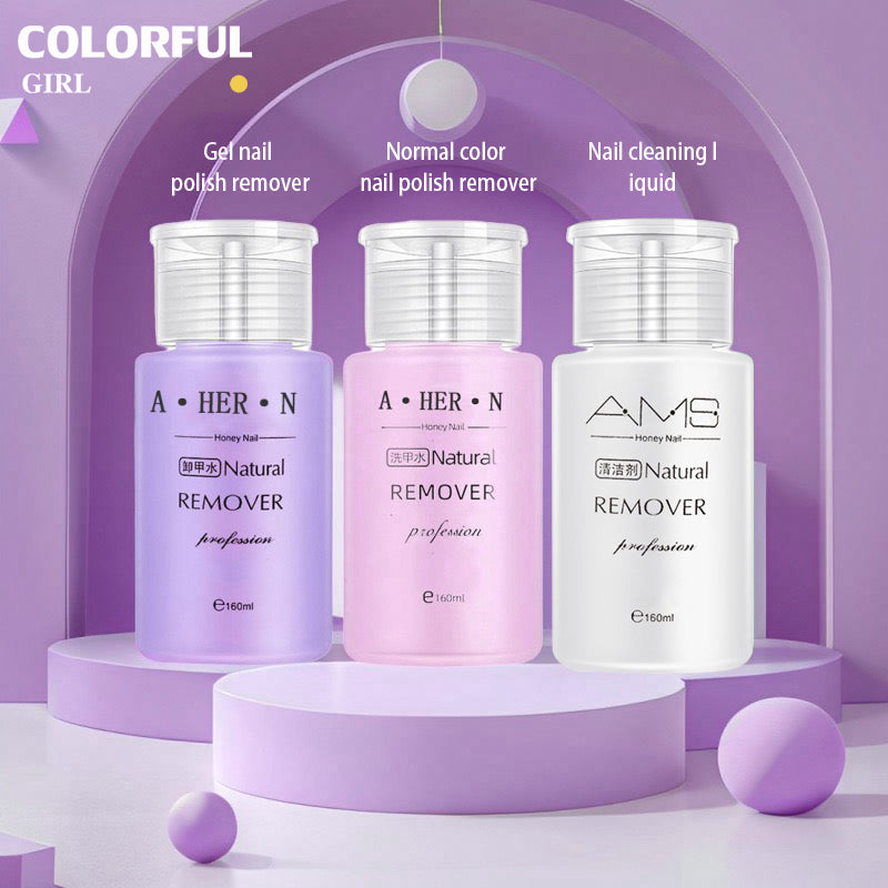 AMS น้ำยาล้างเล็บเจล ถอดเ ล็บเจล ถอดเล็บปลอม ชนิดขวดปั้ม ใช้งานง่าย 160ml พร้อมส่ง🔥 น้ำยาล้างเล็บแบบขวด ใช้งานง่าย สะดวก