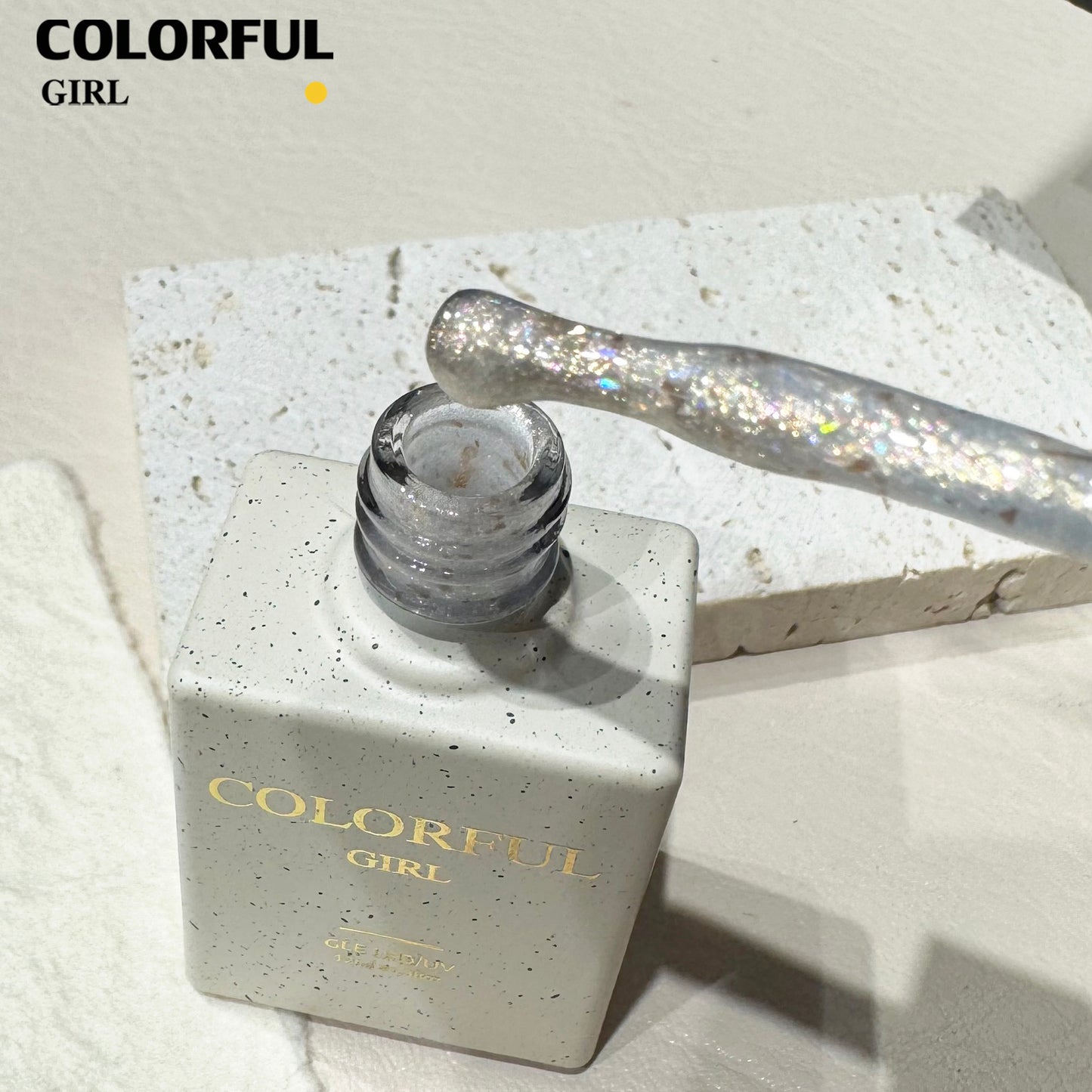 【พร้อมส่ง】Colorful Girl สีเจลกลิตเตอร์ บิงเยว่ / ยุนปั๋ว｜ขวดครีม 15ml｜เอฟเฟกต์วิ้งละอองดาว & นมหรูระยิบระยับ｜ทาทับได้ สีใสเม็ดเล็ก / ผสมทองคำเปลว