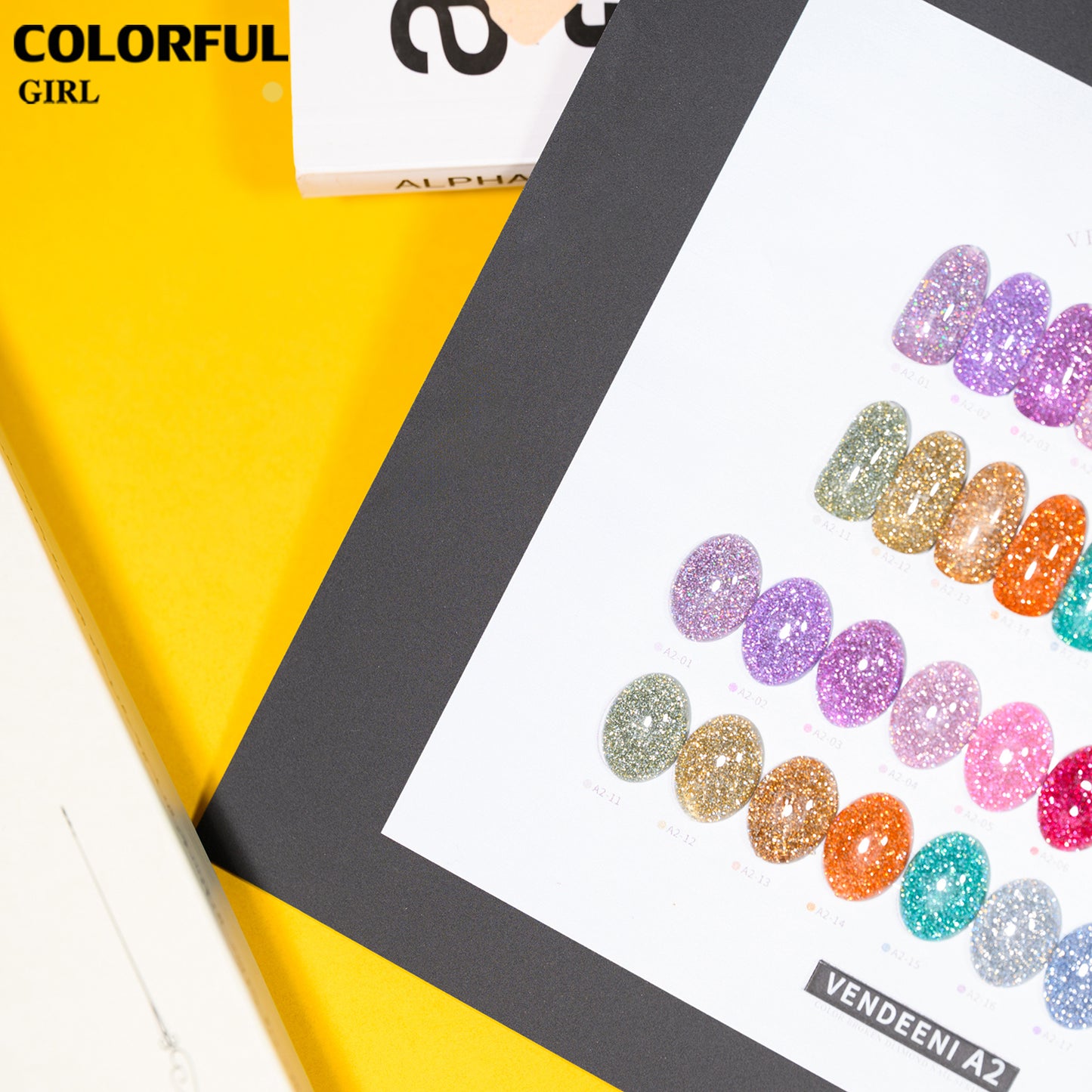 【พร้อมส่ง】สีเจลแฟลช   สเปกตรัมแห่งประกายแสง · Vendeeni A2 Color Chart VENDEENI   สีเจลแฟลช 20สี (《VENDEENI A2》)สีเจลทาเล็บ สี แถม ชาร์ทสี ยาทาเล็บเจล  ชุดสี 20สี + ฟรีชาร์ทสี  ประกายแสงหลากมิติ ที่สะท้อนบนปลายนิ้ว