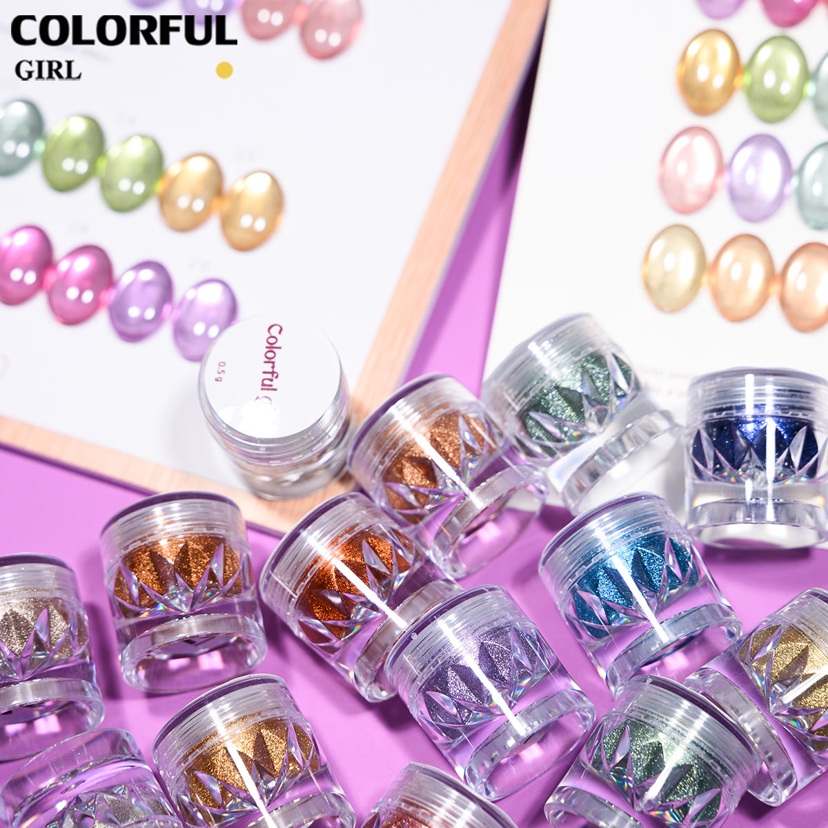 COLORFUL GIRL เซ็ตเจลคริสต์มาส 9 สี  ในเซ็ทสีเจลกากเพชร เจลแฟลช เจลแคทอาย เจลกลิตเตอร์ เนื้อซาติน  แถมฟรีชาร์ทสี