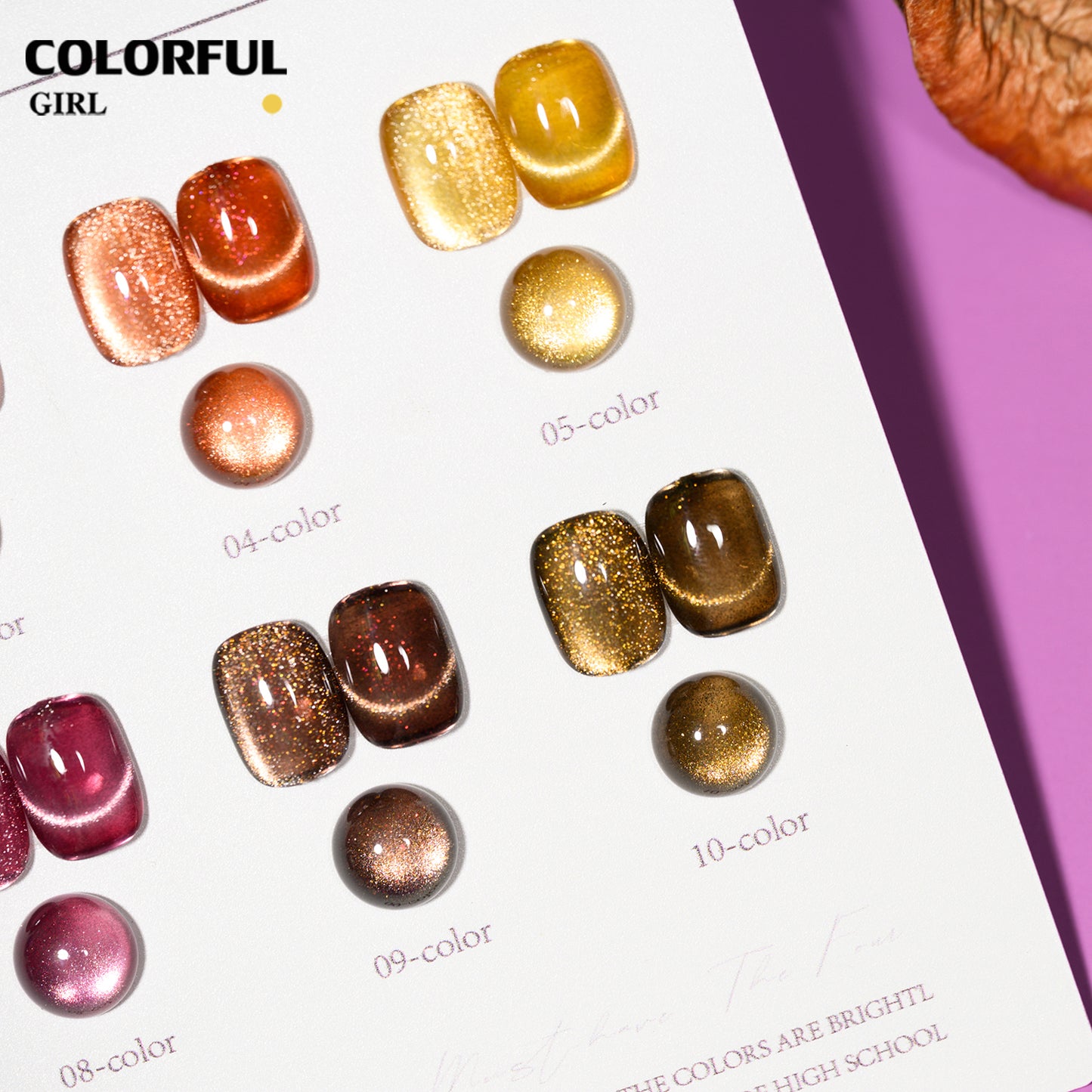 XUANFEIER แคทอาย 10 สี  | แสงเปลี่ยนตามมุมมอง ฟรีชาร์ทสี