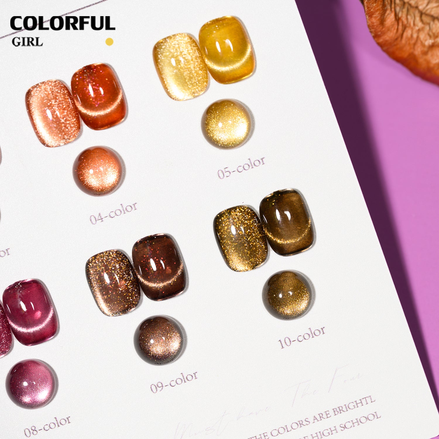 XUANFEIER แคทอาย 10 สี  | แสงเปลี่ยนตามมุมมอง ฟรีชาร์ทสี
