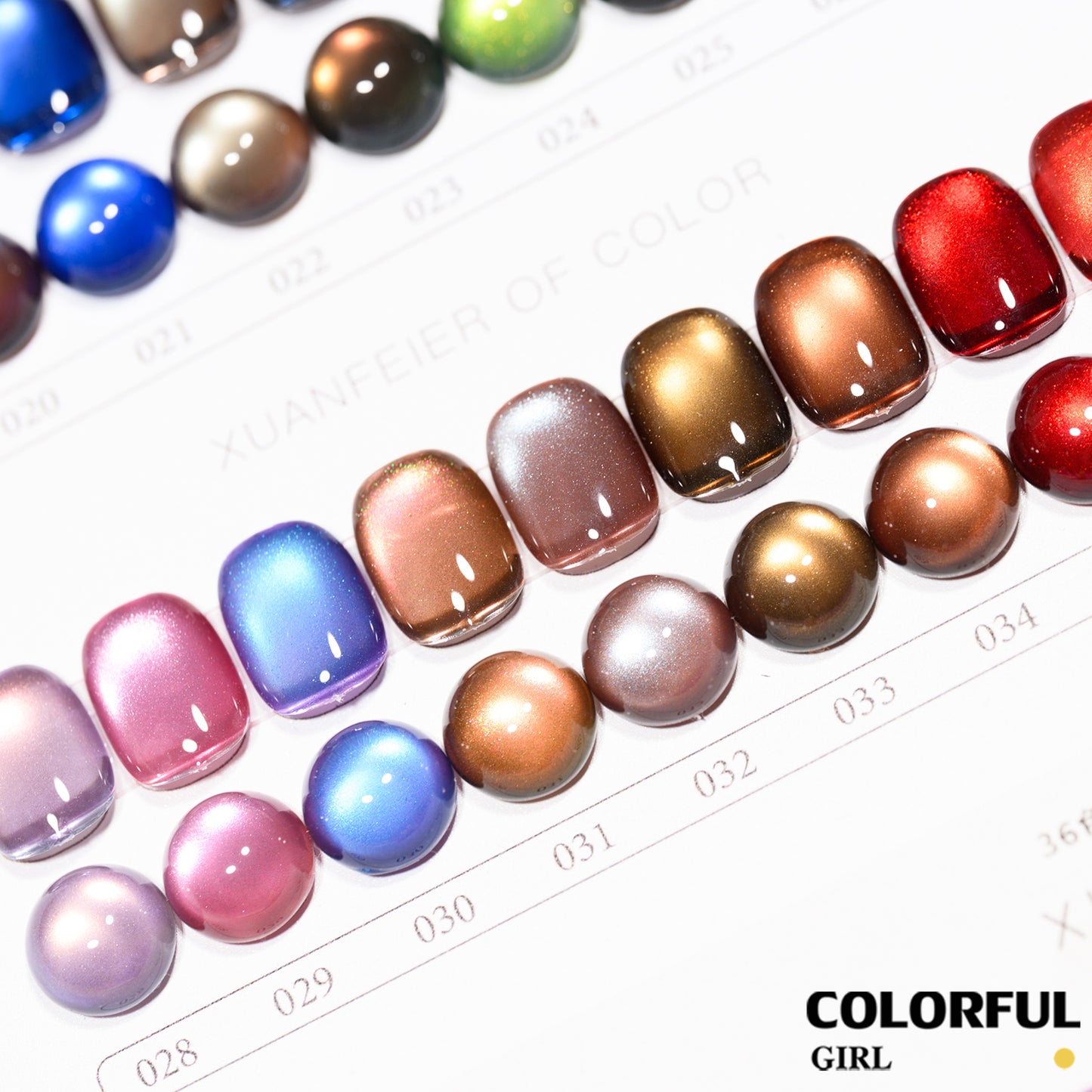 XUANFEIER 36 สี | แคทอาย เนื้อซาติน โทนอำพัน · ฟรีชาร์จสี