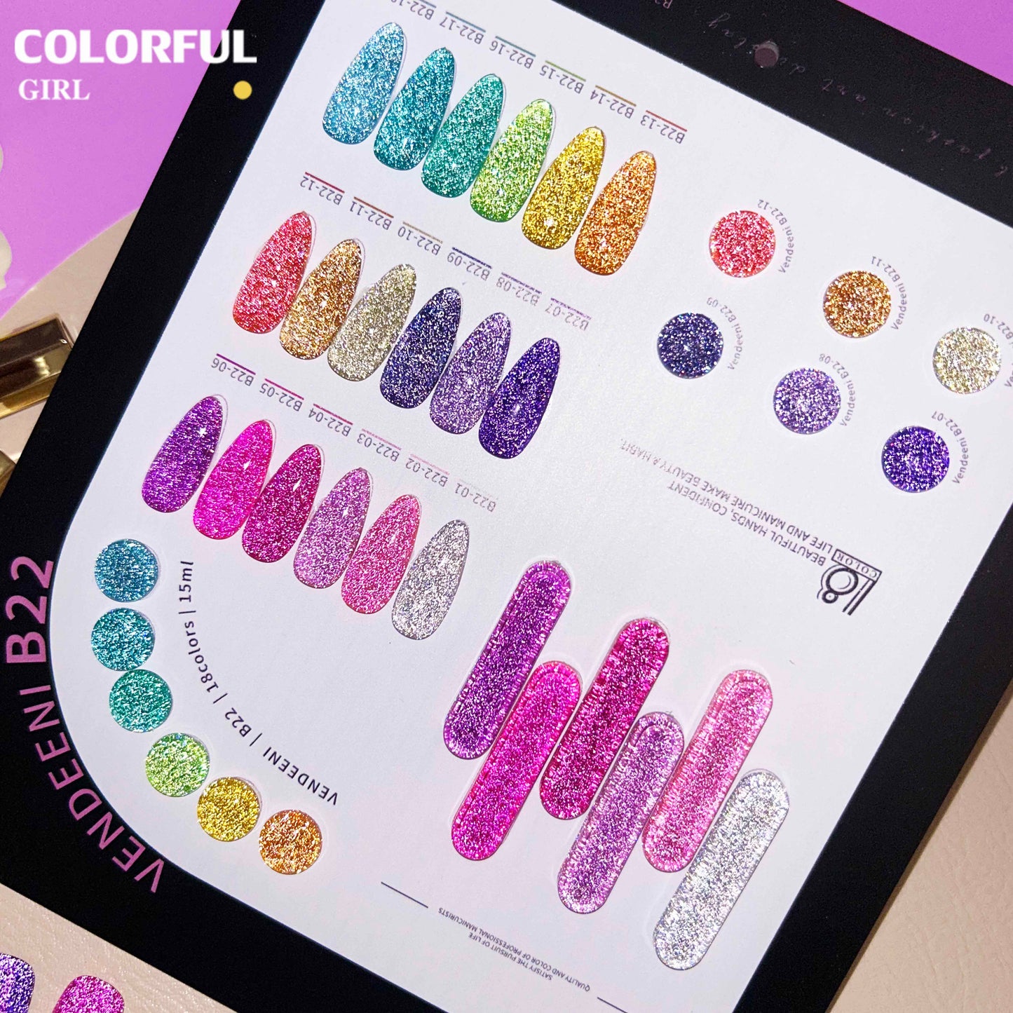 【พร้อมส่ง】Vedenni  VDN-B22 สีเจลแฟลช18สี แถม ชาร์ทสี(Vedenni)18 สีผมธรรมชาติสำเร็จค่ะ แฟลชใหม่ล่าสุด แถมชาร์ทสำเร็จ