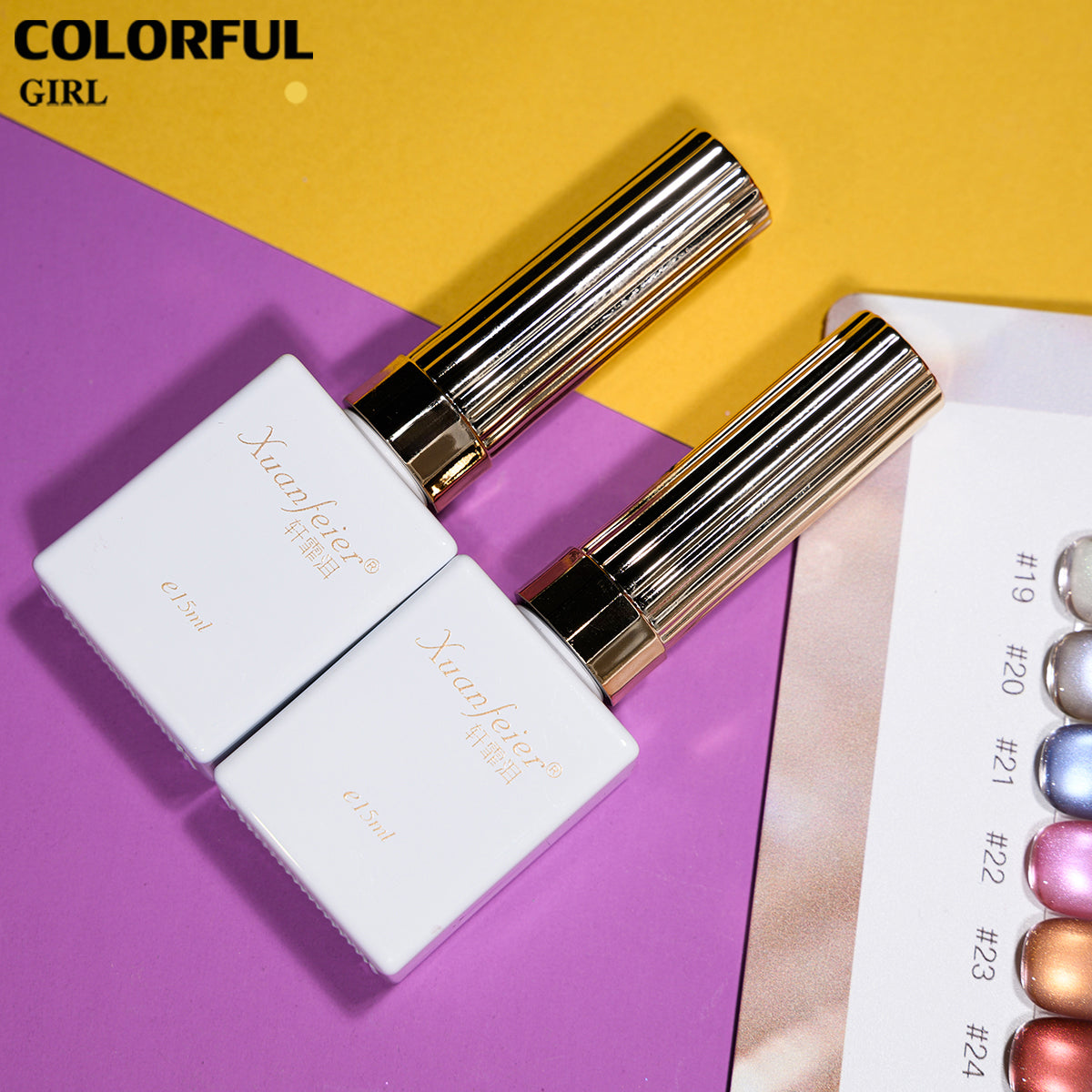 XUANFEIER  36 สี | แคทอาย เนื้อซาติน เอฟเฟกต์แสงแม็กเนติกแบบสามมิติ  ฟรีชาร์ทสี