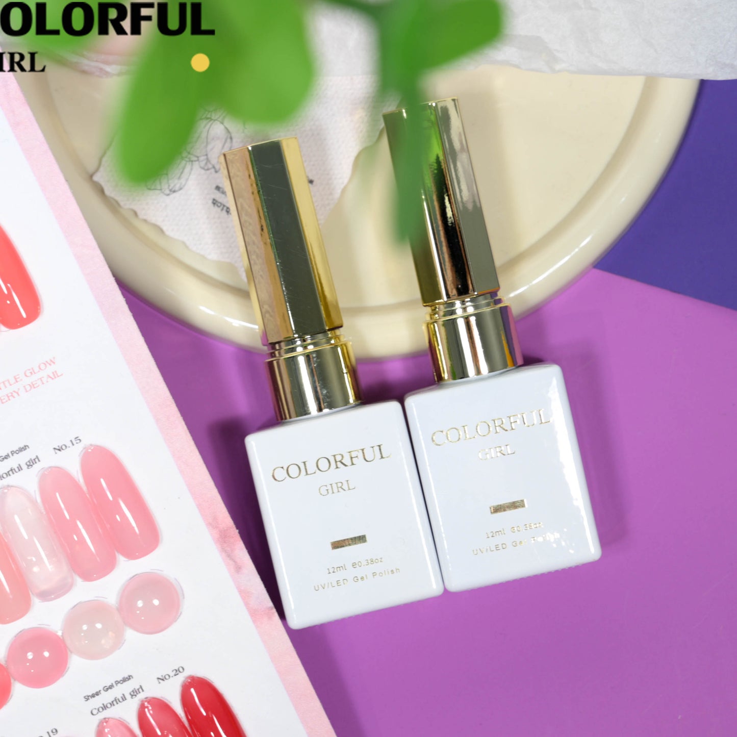 【พร้อมส่ง】สีเจลไซรัป Colorful Girl เซต 20 สี ✨ โทน Ice Peach ชมพูพีชละมุน ฟีลลูกคุณหนูหวานแพง ขับผิวให้มือดูสว่างอมชมพู เนื้อเจลใสฉ่ำแบบลูกแก้ว สีแน่นเงาวาว เล่นแสงสวย ติดทนนาน 💖 ฟรีชาร์ตสีซีรีส์ Sweet Nude Pink (ทามาให้แล้ว พร้อมใช้งาน) ✨