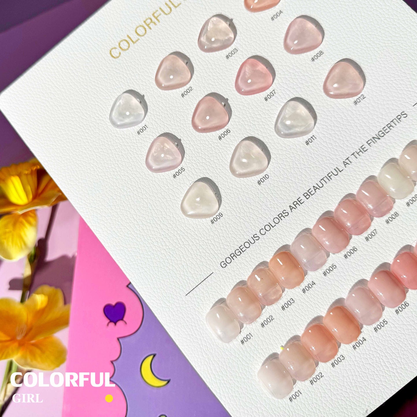 【พร้อมส่ง】 สีทาเล็บเจล Colorful girl  สี（ Colorful girl ) สีเจล  สีเจลไซรัป 12สี ชุดเจลสีเขียว  สีเจลสีพื้น โทนชมพู Ice Peach  แถม ชาร์ทสี