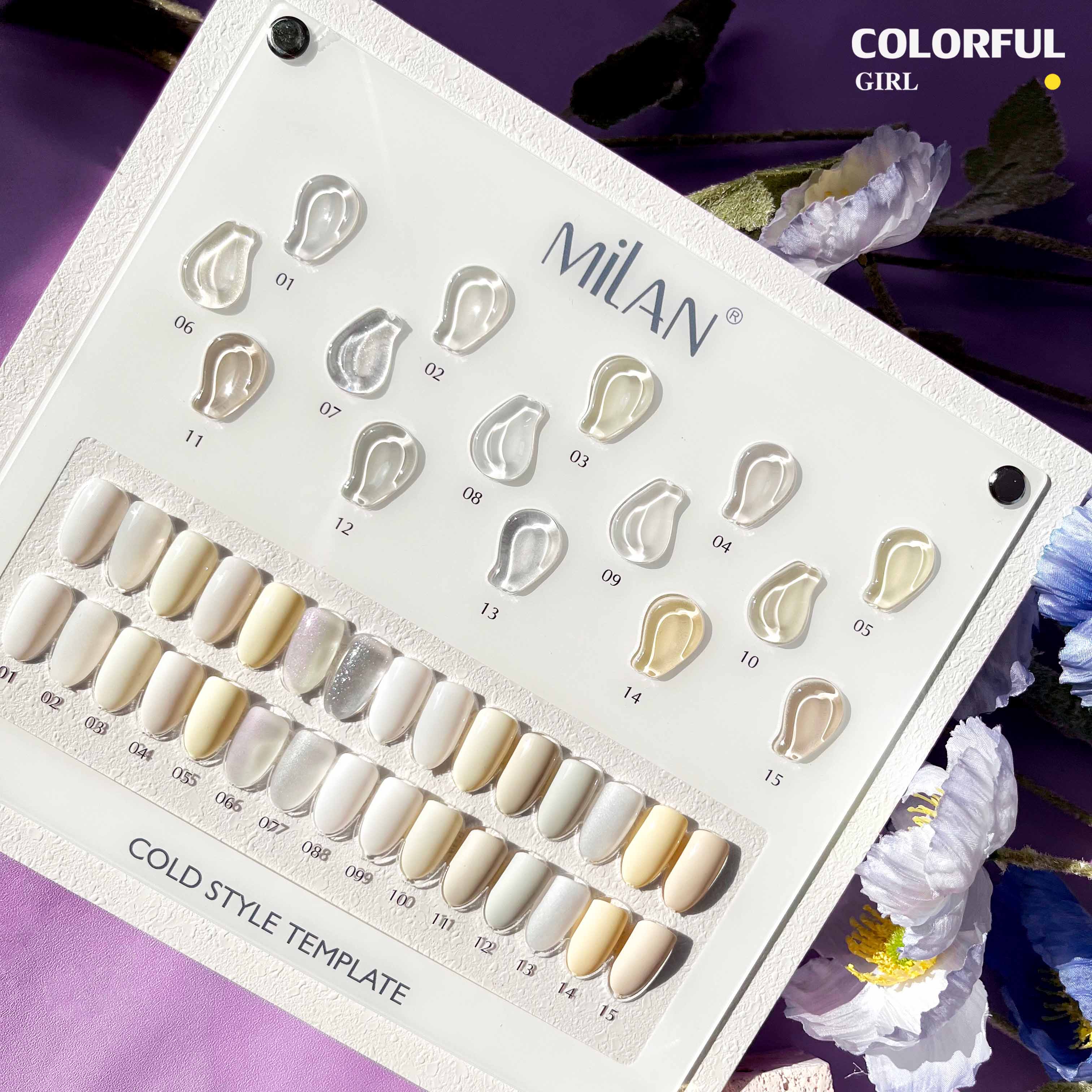 MILAN 15 สี โทนสีขาว Wedding Dress White สีขาว ละมุนเด่นสวย ตัวเนื้อแน่น ติดทนนาน ฟรีชาร์ทสี