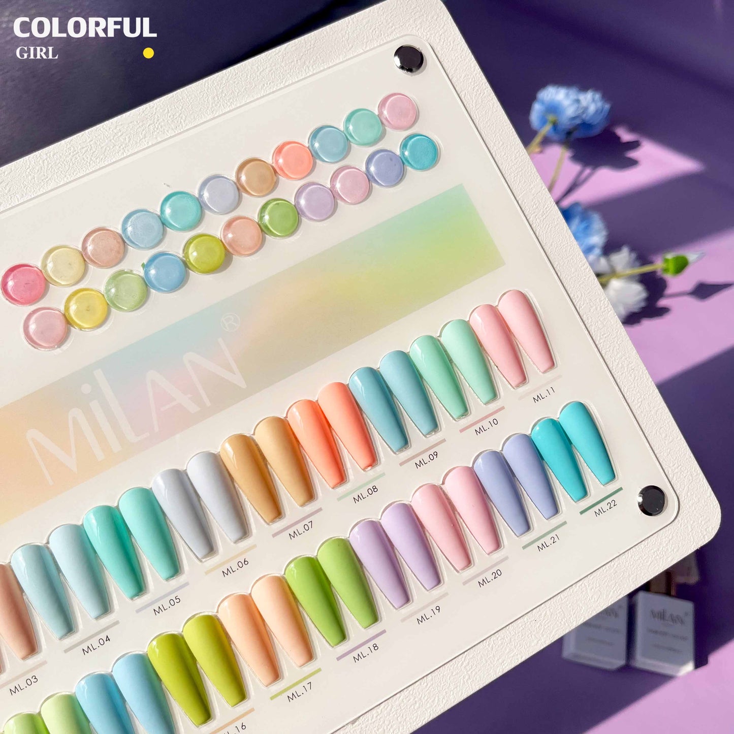【พร้อมส่ง】 สีทาเล็บเจล （MILAN 22สี) สีเจล Macaron 22สี Macaron+แถมชาทสีฟร
