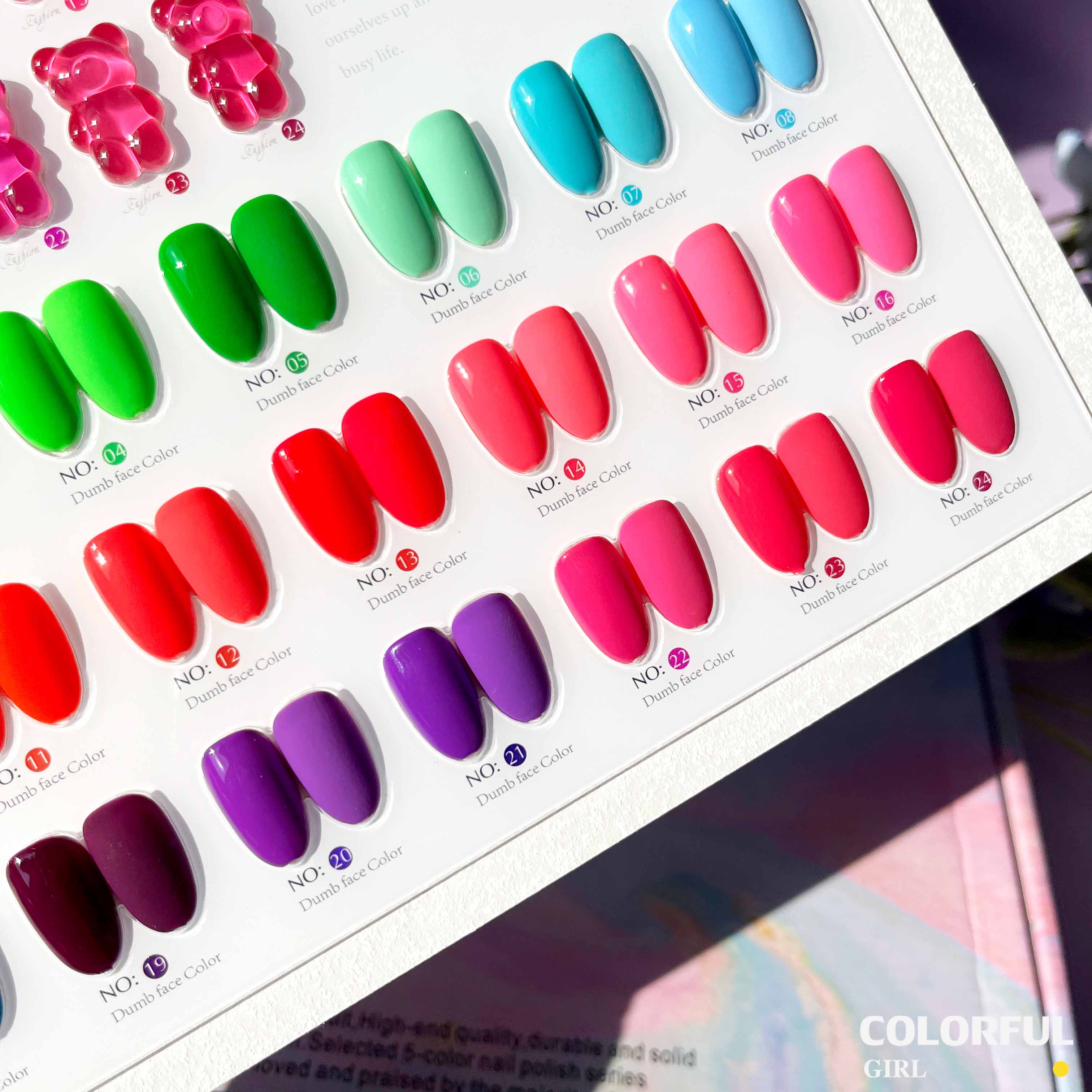 【พร้อมส่ง】 สีทาเล็บเจล （MILAN 24สี) สีเจล นีออน24สี แถมชาทสีฟร +แถมชาทสีฟร