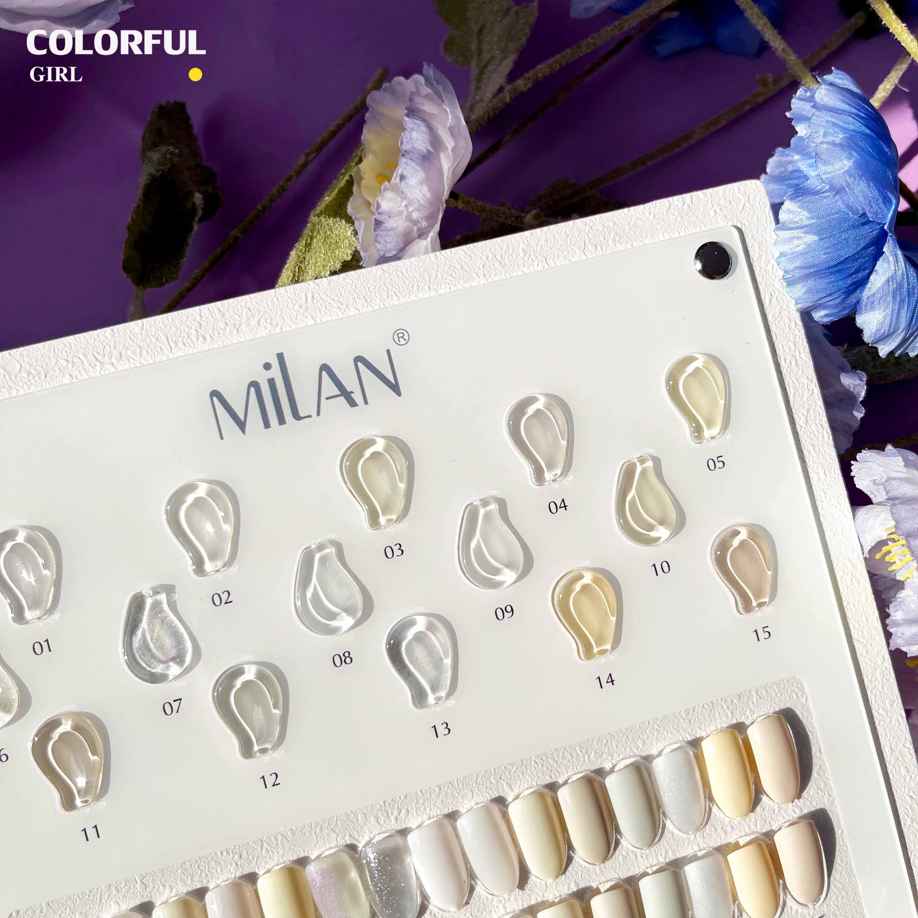 MILAN 15 สี โทนสีขาว Wedding Dress White สีขาว ละมุนเด่นสวย ตัวเนื้อแน่น ติดทนนาน ฟรีชาร์ทสี
