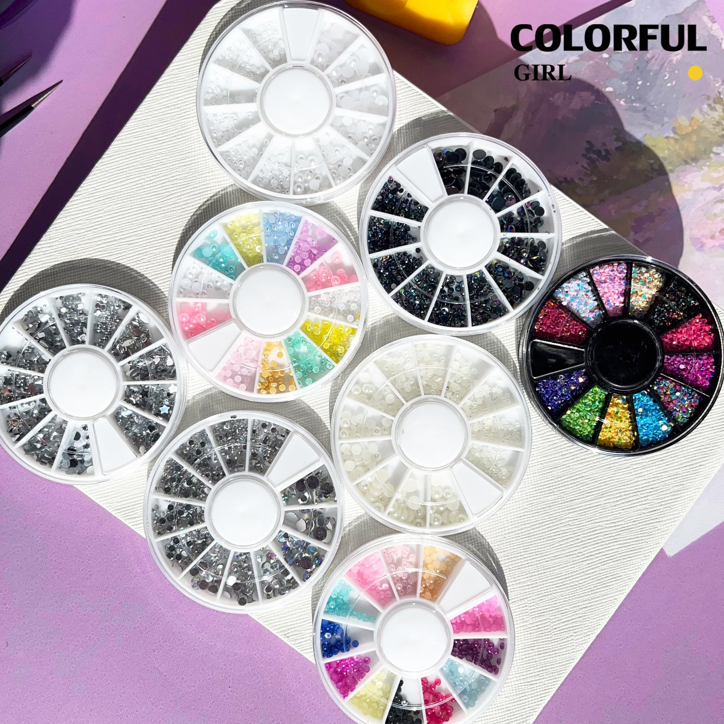 【พร้อมส่ง】3D อะไหล่ตกแต่งเล็บ   ของแต่งเล็บ เพชรแต่งเล็บคริสตัลแบบรวม