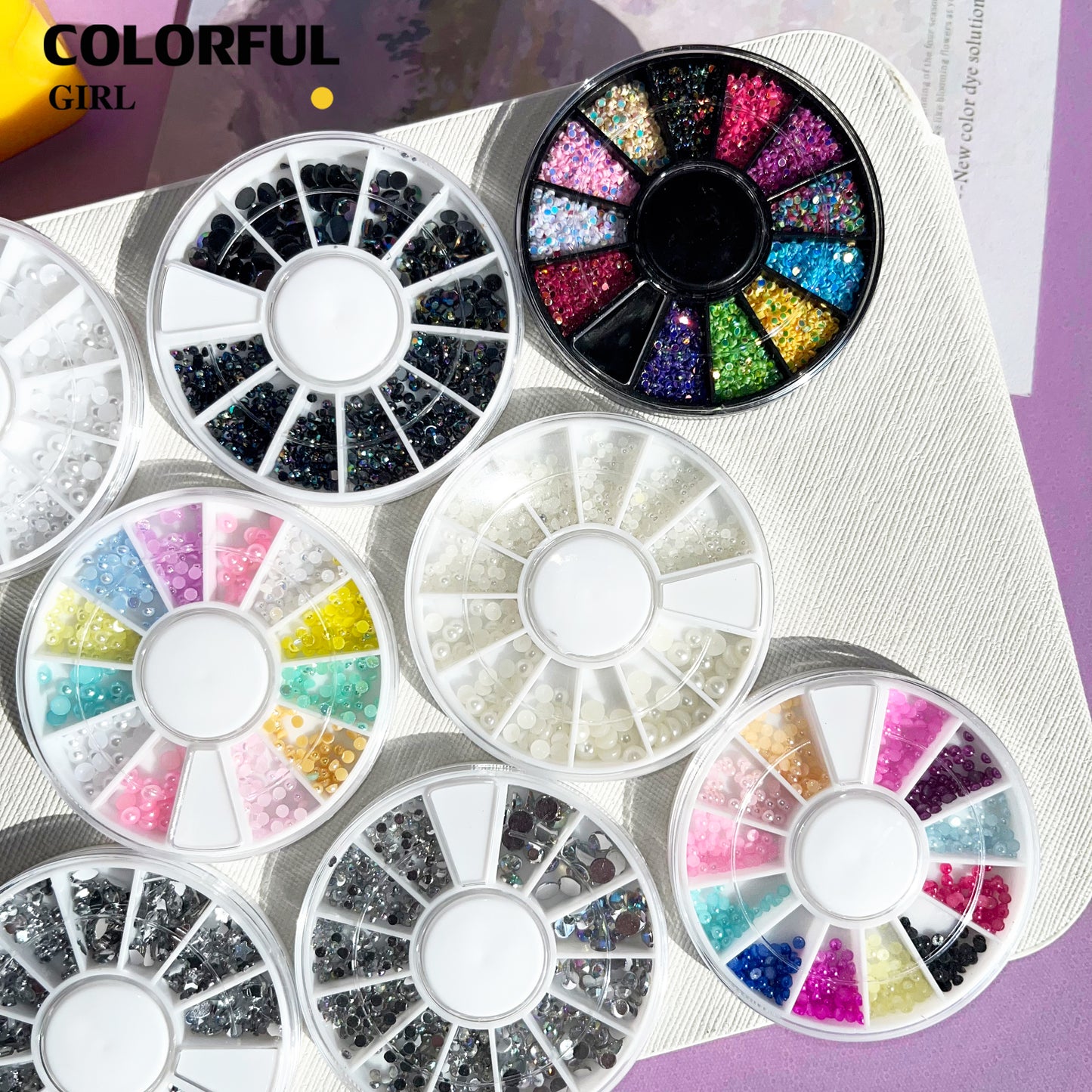 【พร้อมส่ง】3D อะไหล่ตกแต่งเล็บ   ของแต่งเล็บ เพชรแต่งเล็บคริสตัลแบบรวม