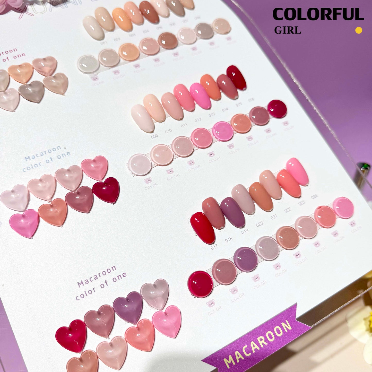 ✨พร้อมส่ง🇹🇭✨XUANFEIER24  สีเจลไซรัป โทนชมพู Ice Peach 24 สี แถม ชาร์ทสี สีธรรมชาติที่คล้ายสีผิวผิว สีเจลไซรัป