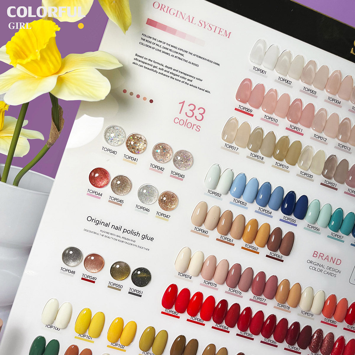 สีเจล SANSU 133 สี ชุดยาทาเล็บ 15ml/ขวด การ์ดสีฟรี +TOP COAT+BASE COAT ชุดร้านเล็บ พร้อมชาร์ทโชว์ ขวดสีเดียวกับสี