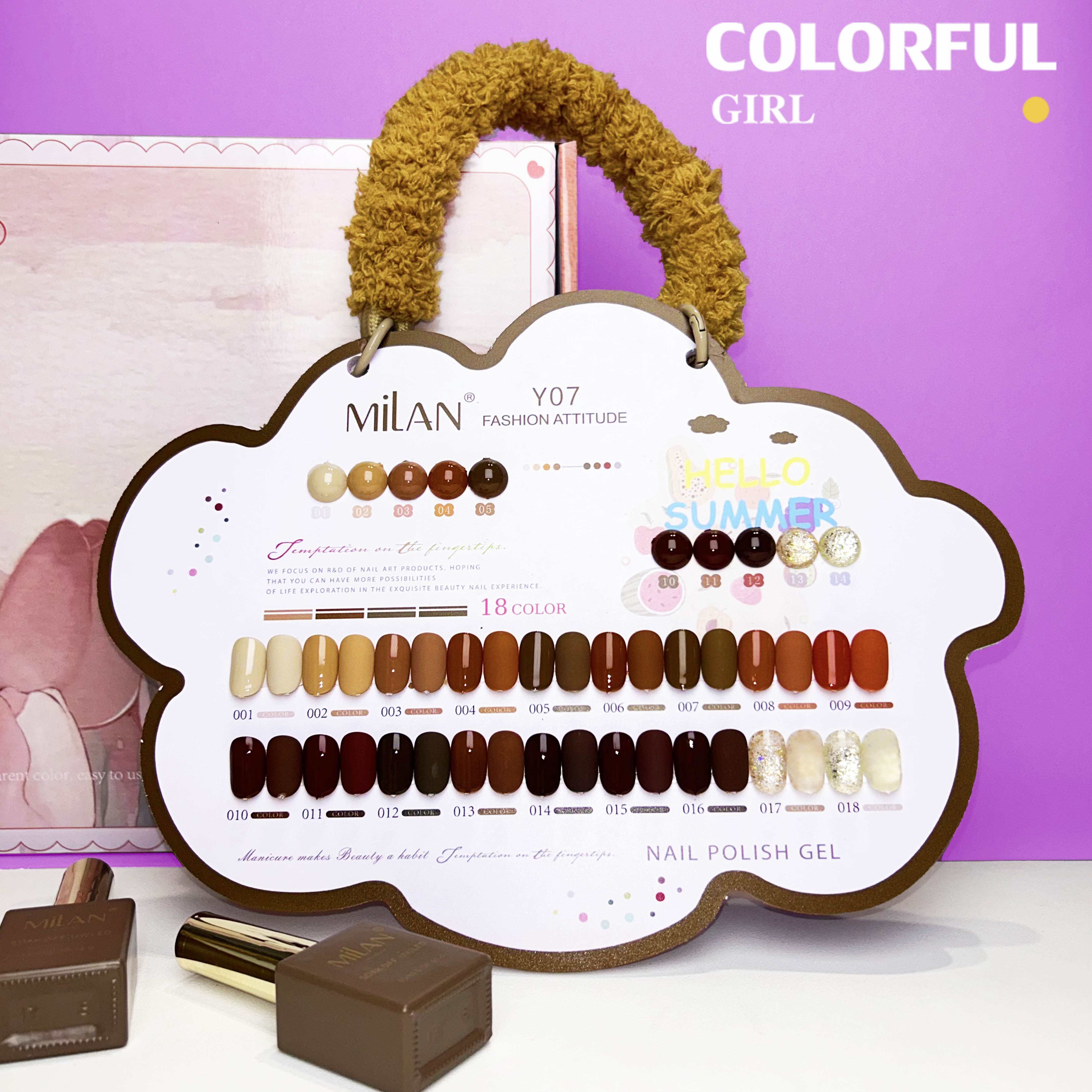 สีเจล Milan New🎉 มาใหม่ 18สี แถมฟรีชาร์ทสี
