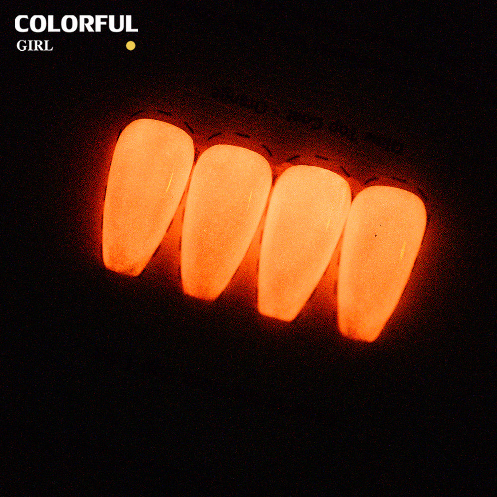 COLORFUL GIRL Top Coat เรืองแสง｜1 ขวดใช้ได้กับทุกสี｜ ขนาด 12 มล. / ลูกแก้ว / แฟลช
