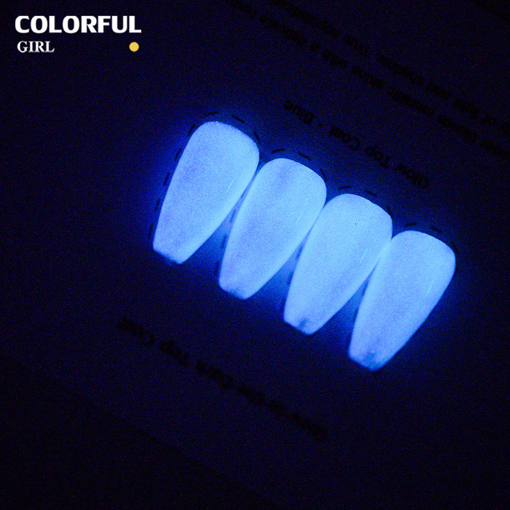 COLORFUL GIRL Top Coat เรืองแสง｜1 ขวดใช้ได้กับทุกสี｜ ขนาด 12 มล. / ลูกแก้ว / แฟลช
