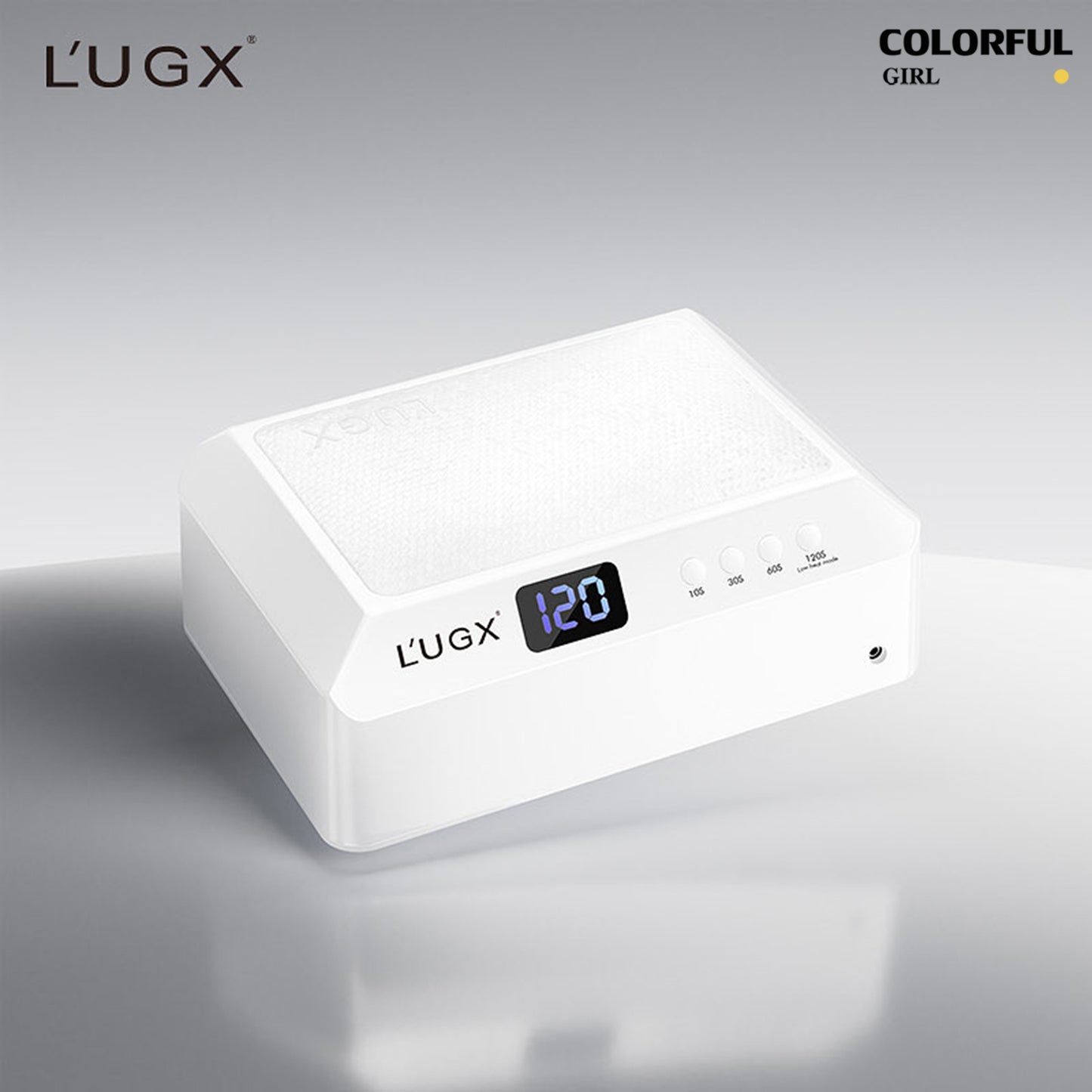 L’UGX  รุ่นLG-205 72 วัตต์ เครื่องอบเล็บเจล (ถอดถาดได้) ใหม่ล่าสุด สีดำ / สีขาว /สีชมพู   มีเบาะรองมือในตัว